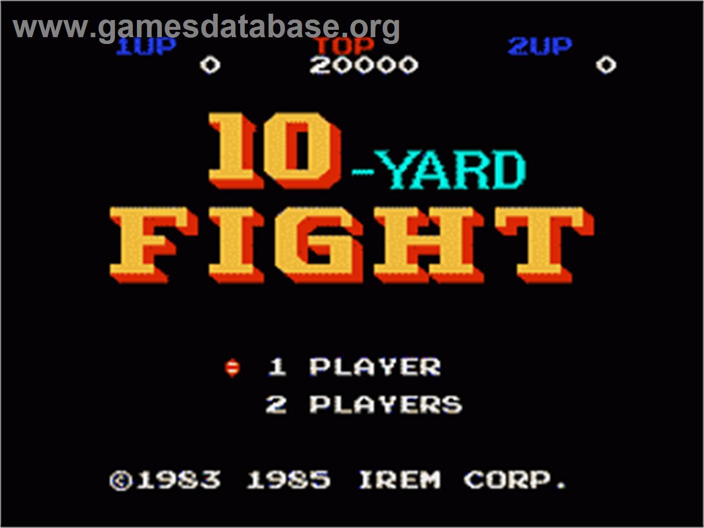 10-Yard Fight - Nintendo NES - Artwork - Title Screen