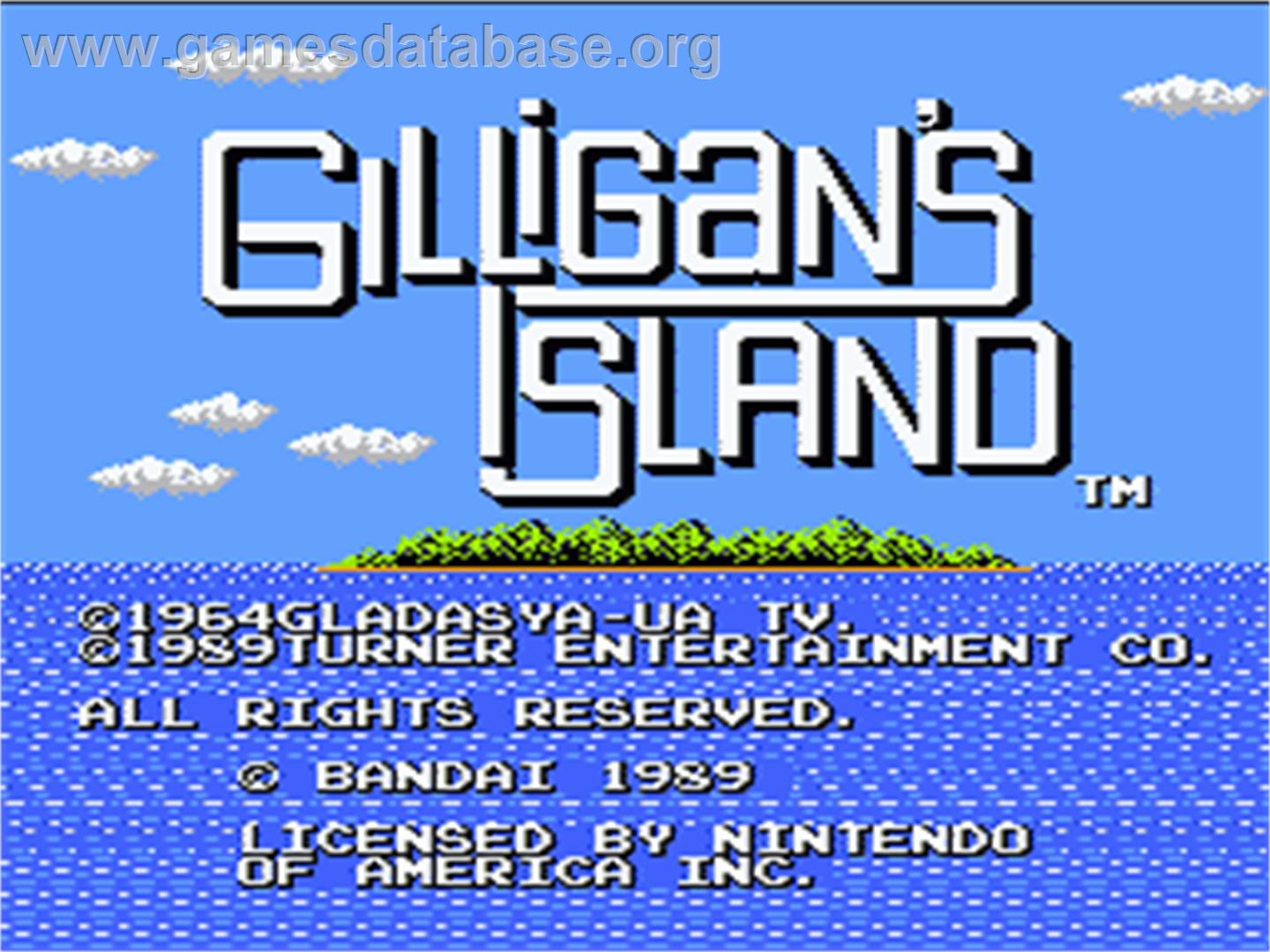 Adventures of Gilligan's Island - Nintendo NES - Artwork - Title Screen