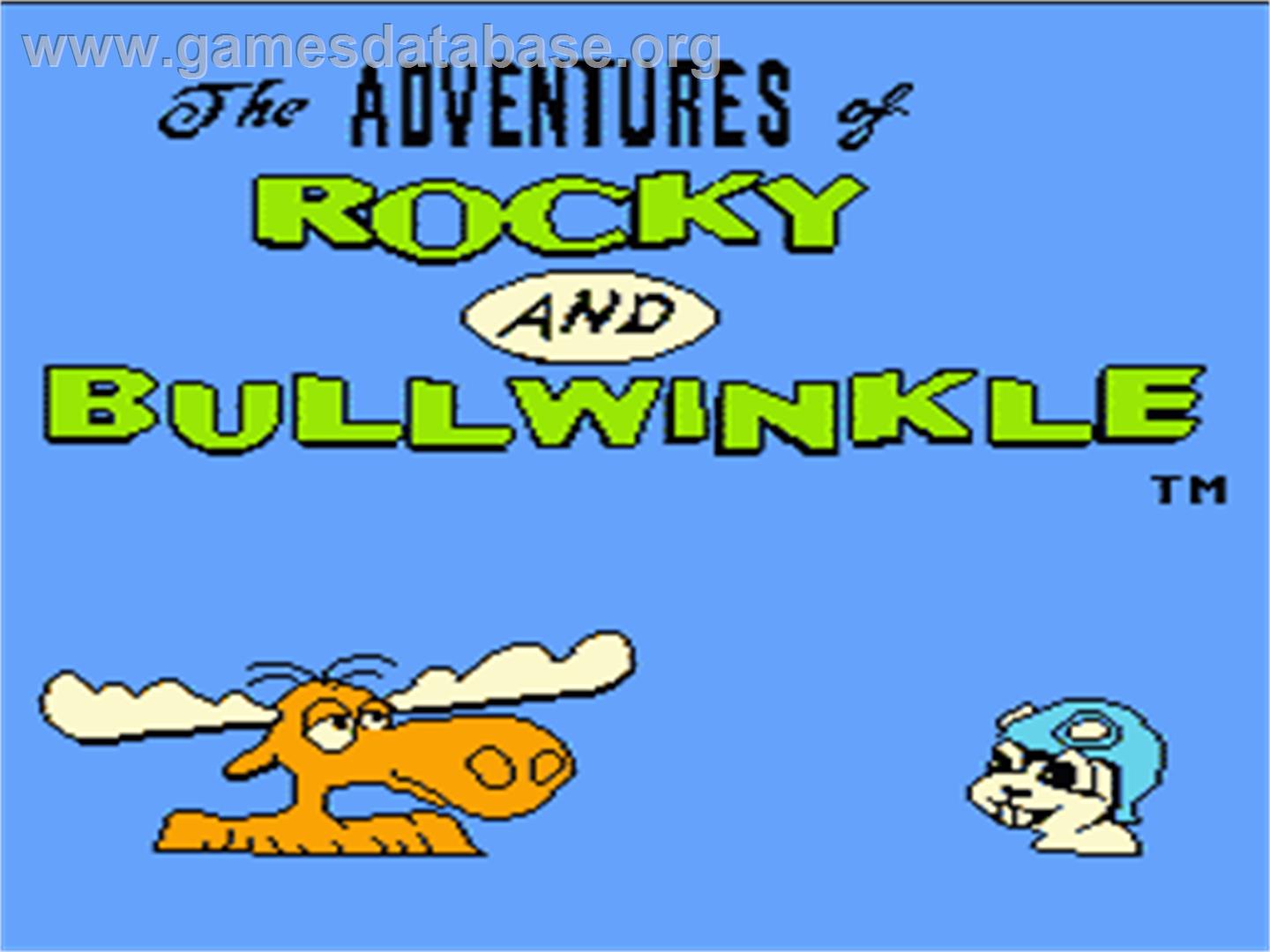 Adventures of Rocky and Bullwinkle and Friends - Nintendo NES - Artwork - Title Screen