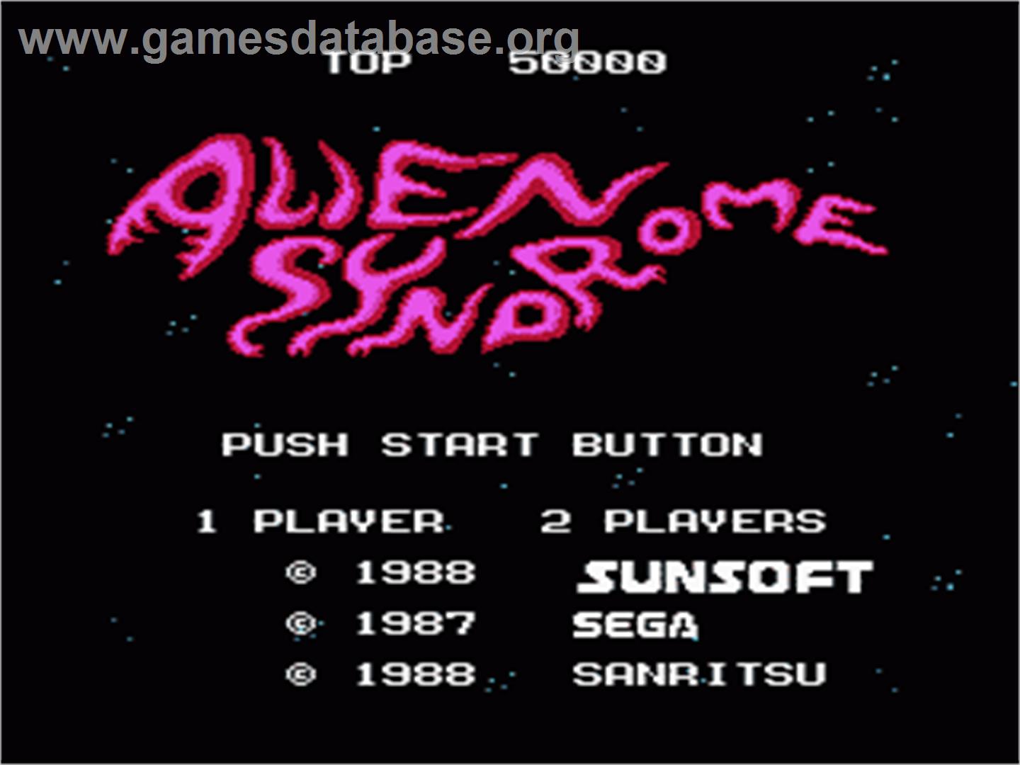 Alien Syndrome - Nintendo NES - Artwork - Title Screen