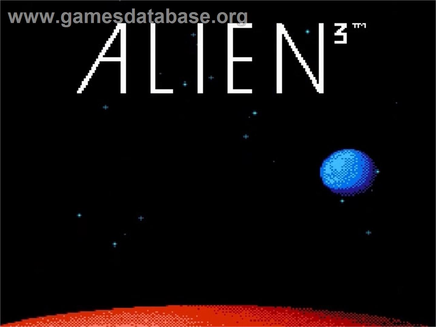 Alien³ - Nintendo NES - Artwork - Title Screen