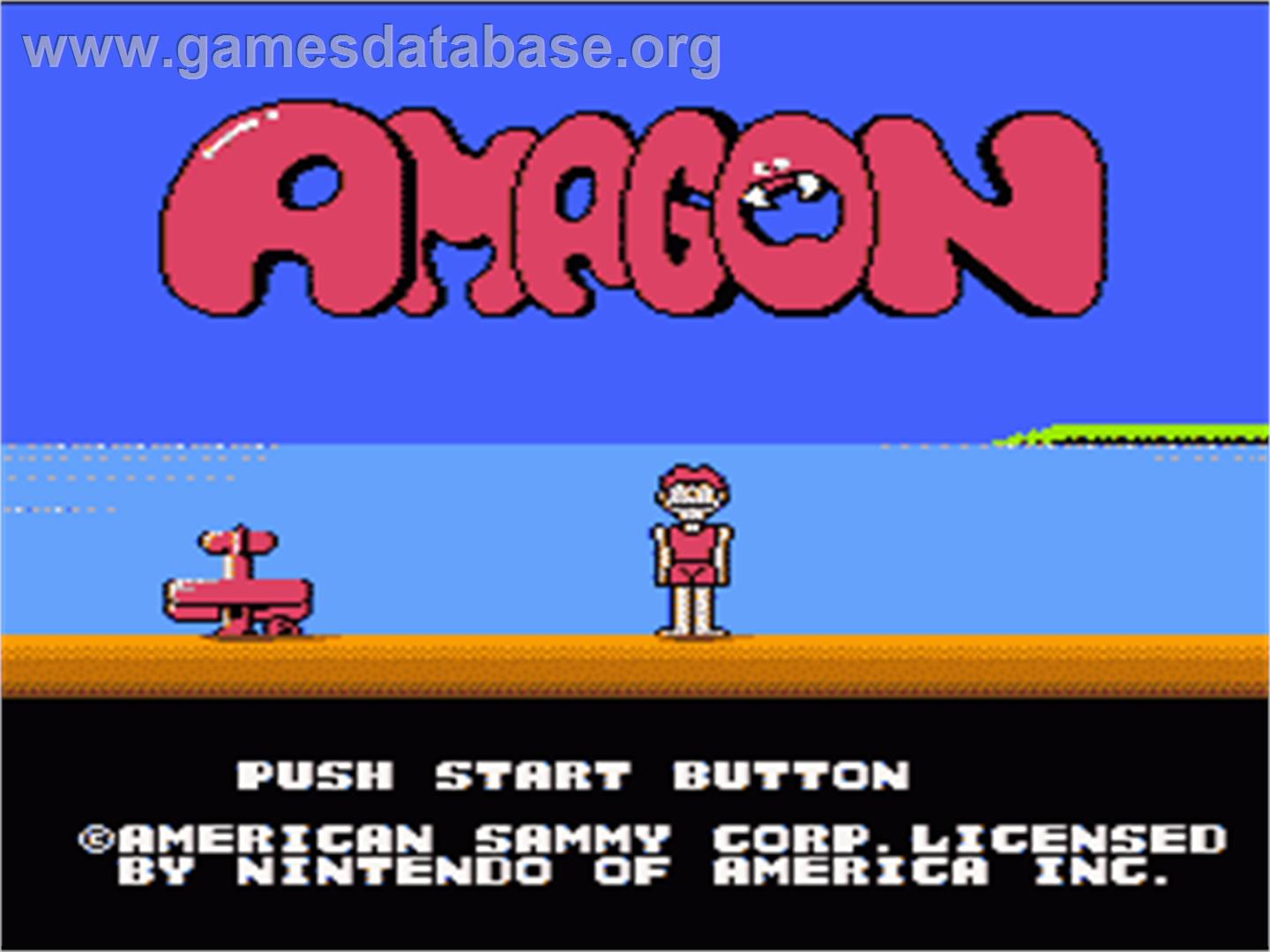 Amagon - Nintendo NES - Artwork - Title Screen