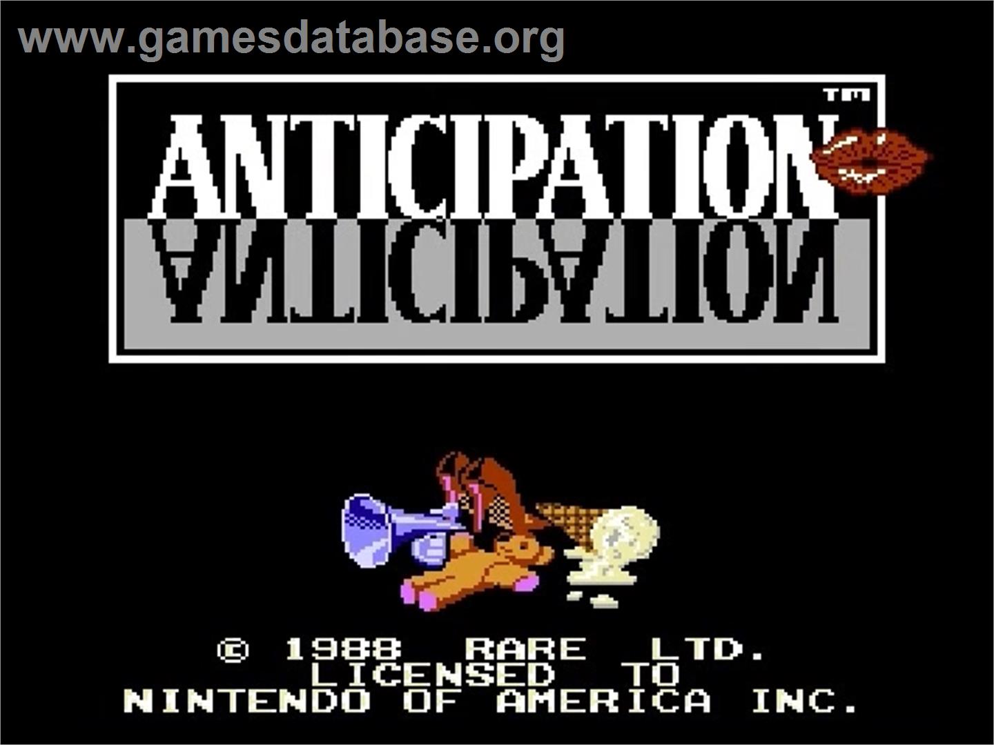 Anticipation - Nintendo NES - Artwork - Title Screen