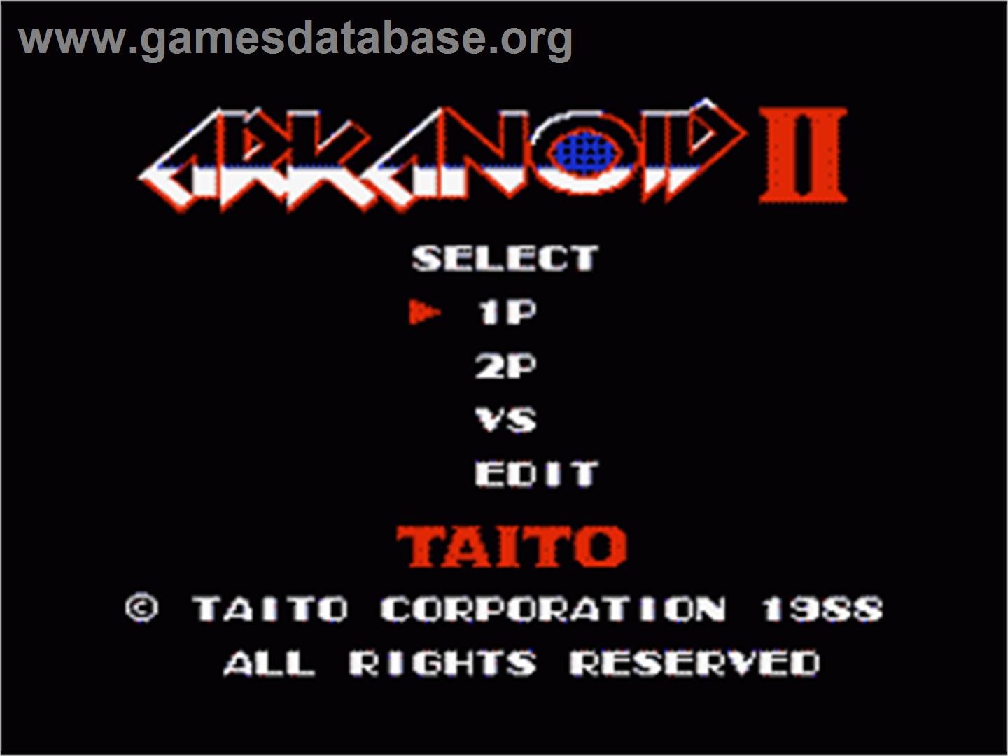 Arkanoid - Revenge of DOH - Nintendo NES - Artwork - Title Screen