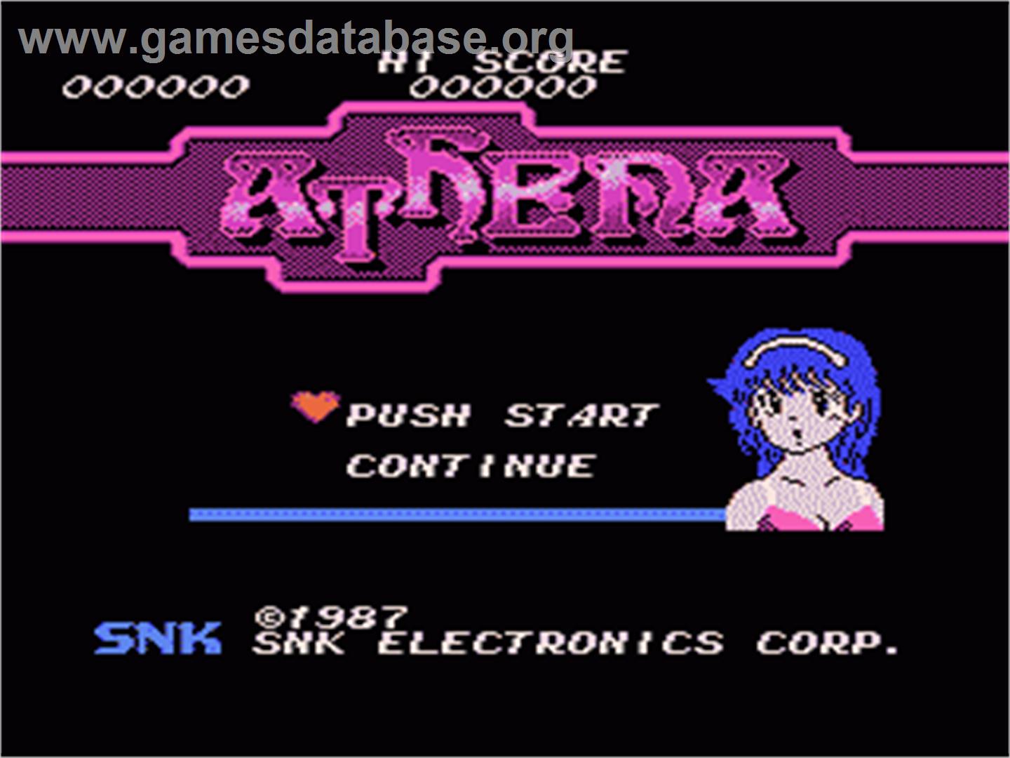 Athena - Nintendo NES - Artwork - Title Screen