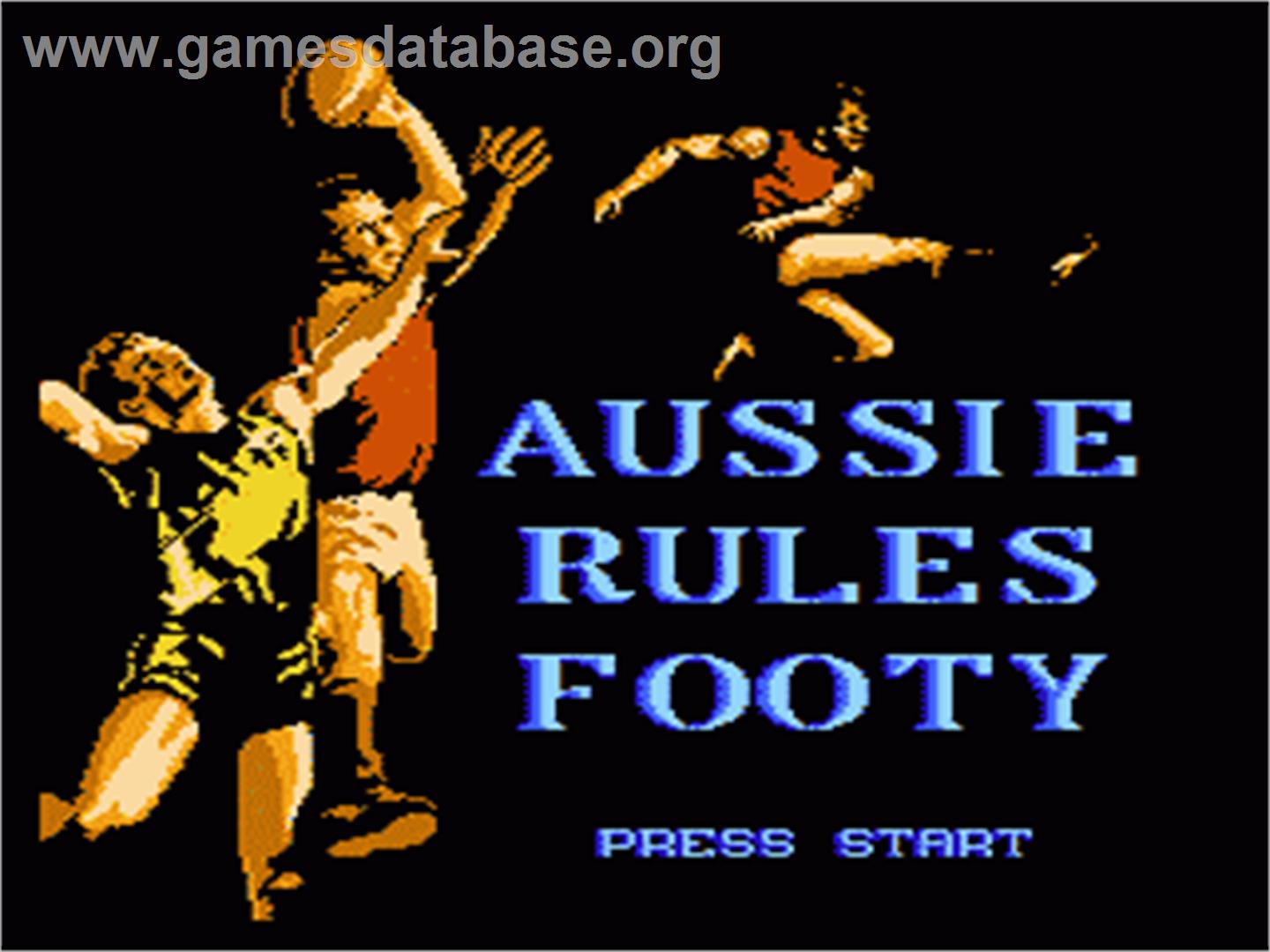Aussie Rules Footy - Nintendo NES - Artwork - Title Screen