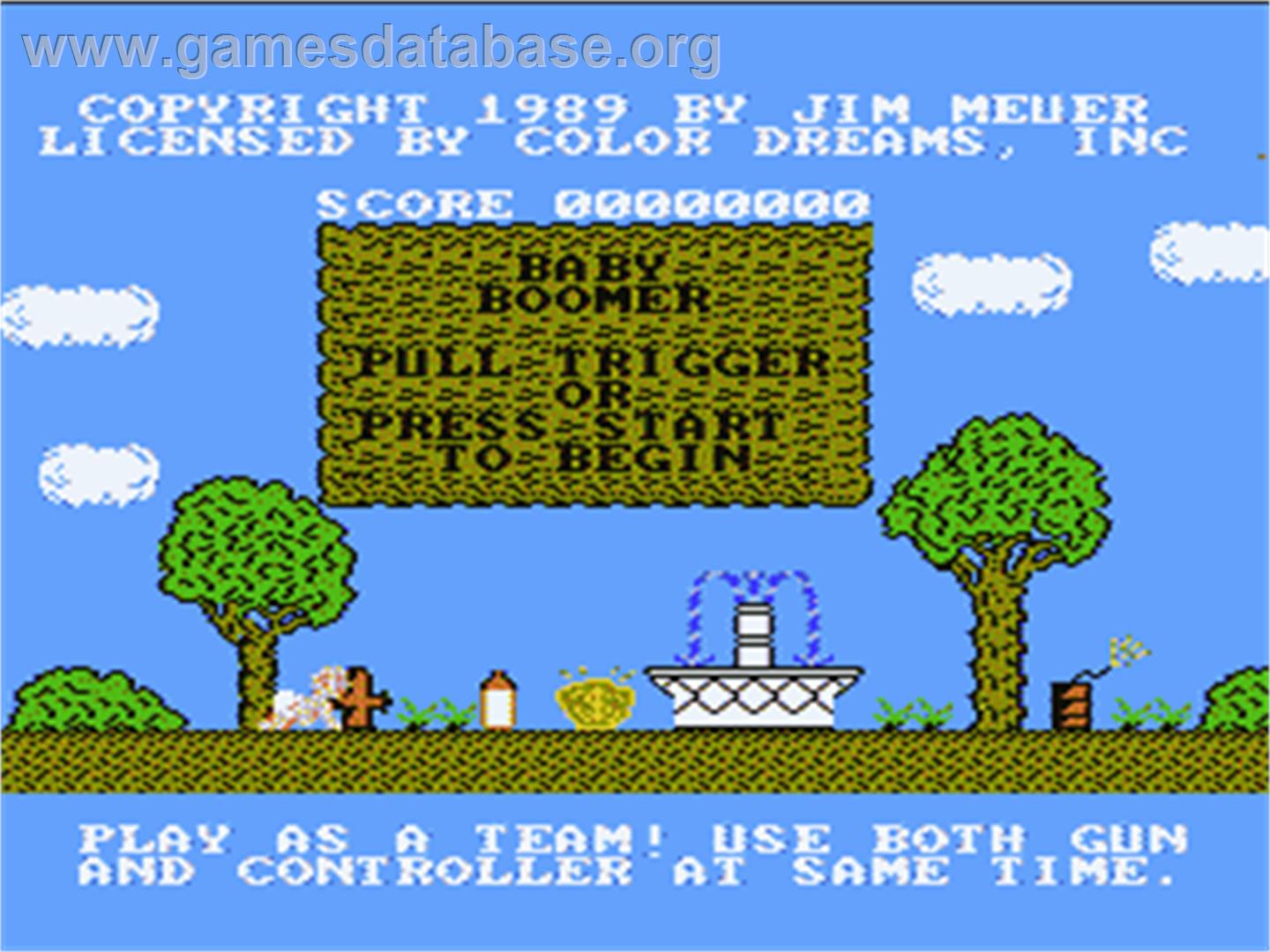 Baby Boomer - Nintendo NES - Artwork - Title Screen