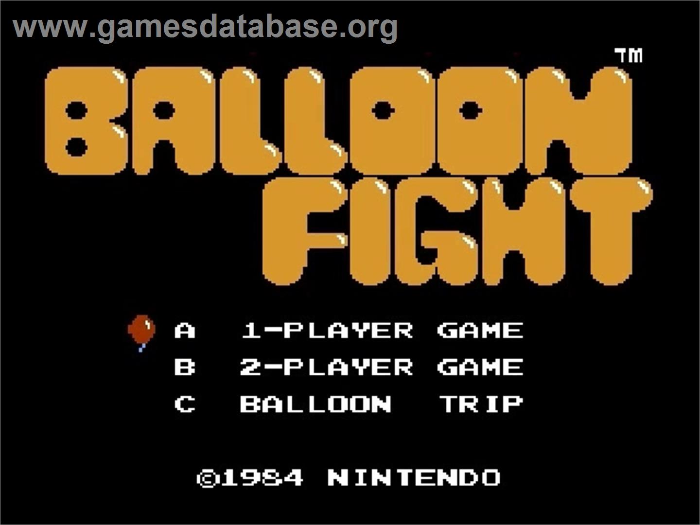 Balloon Fight - Nintendo NES - Artwork - Title Screen