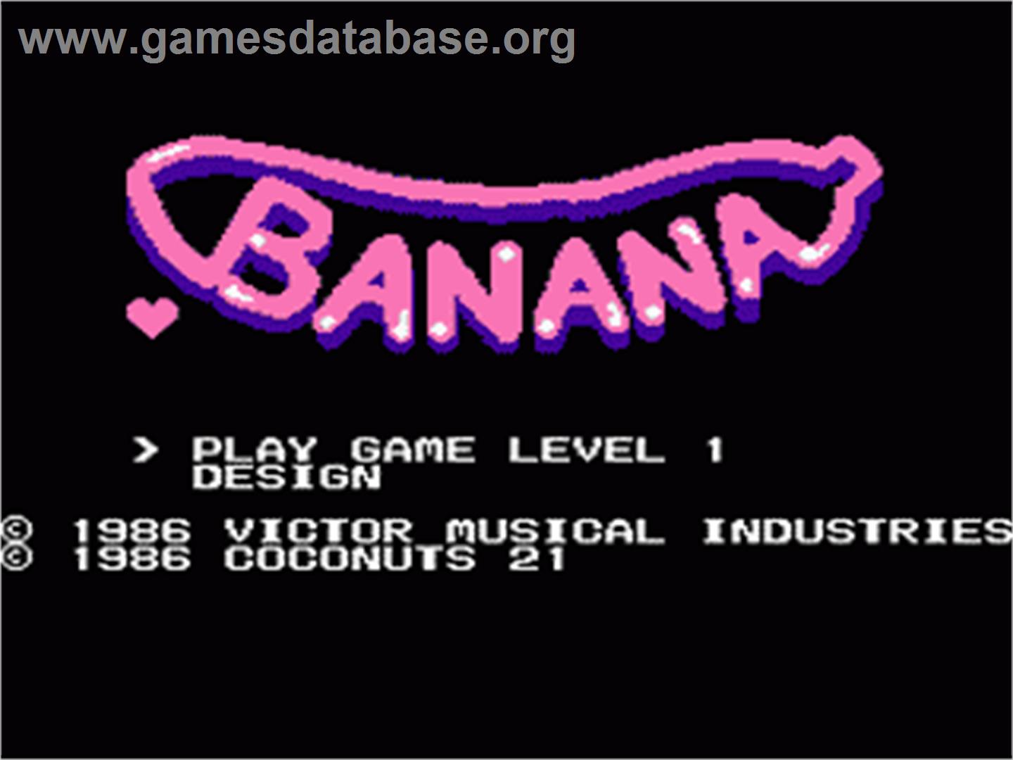 Banana - Nintendo NES - Artwork - Title Screen