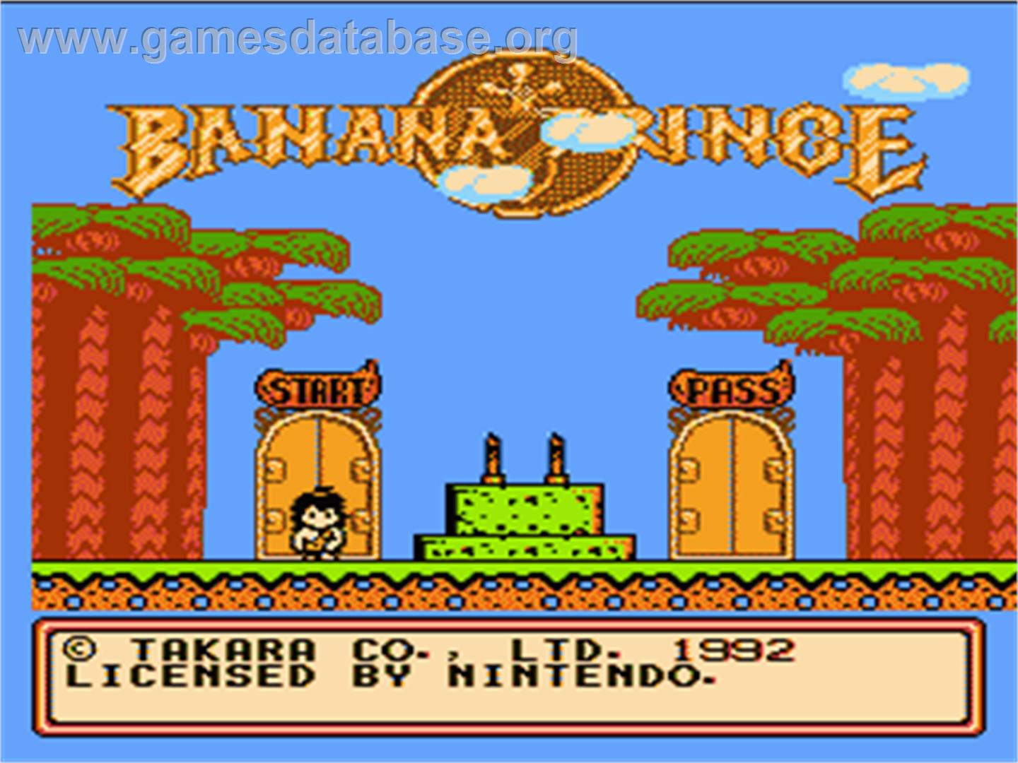 Banana Prince - Nintendo NES - Artwork - Title Screen