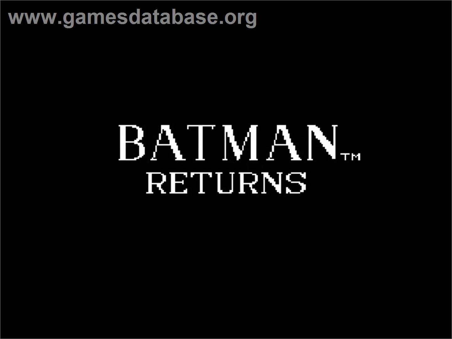Batman Returns - Nintendo NES - Artwork - Title Screen