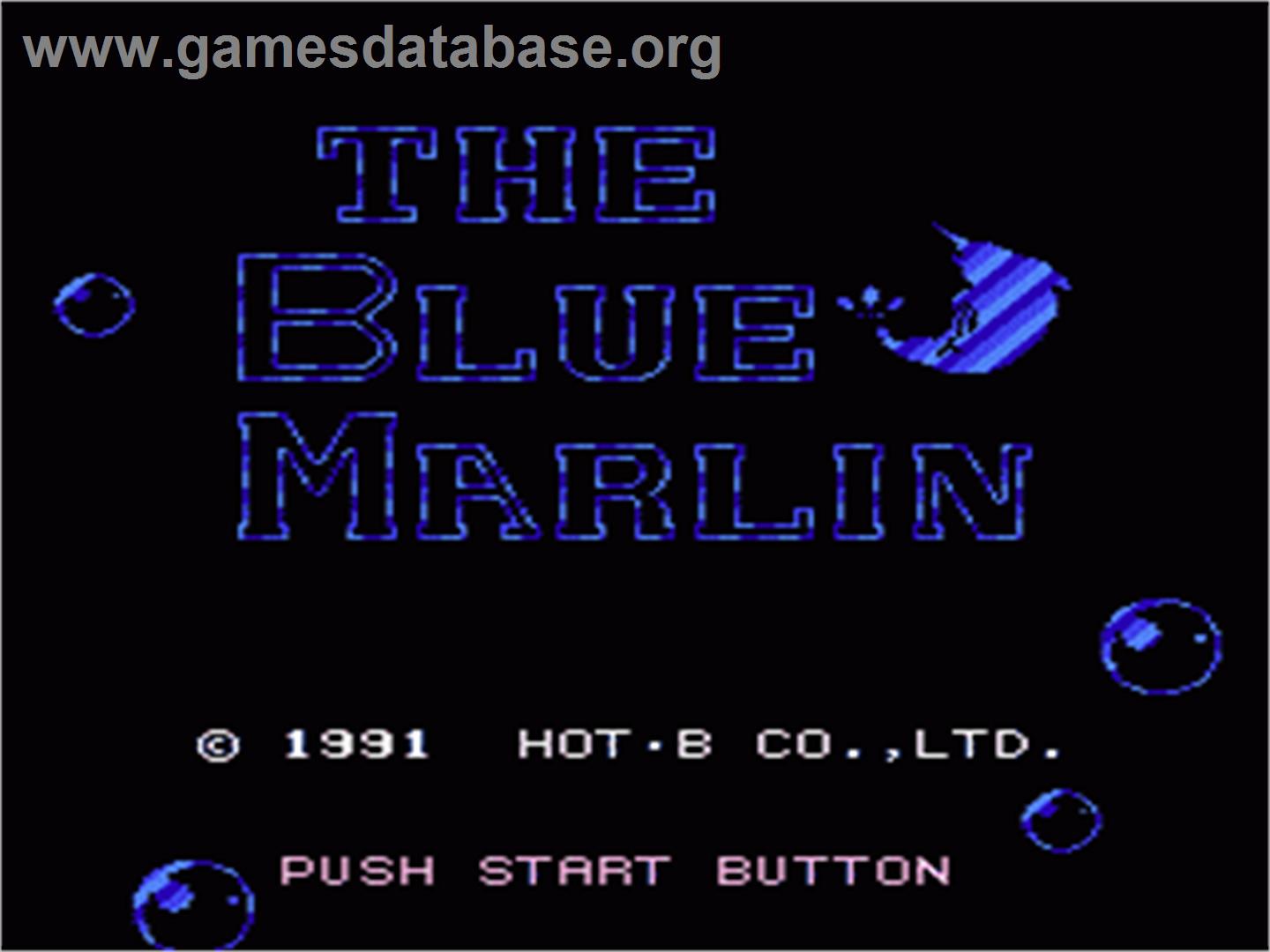Blue Marlin - Nintendo NES - Artwork - Title Screen