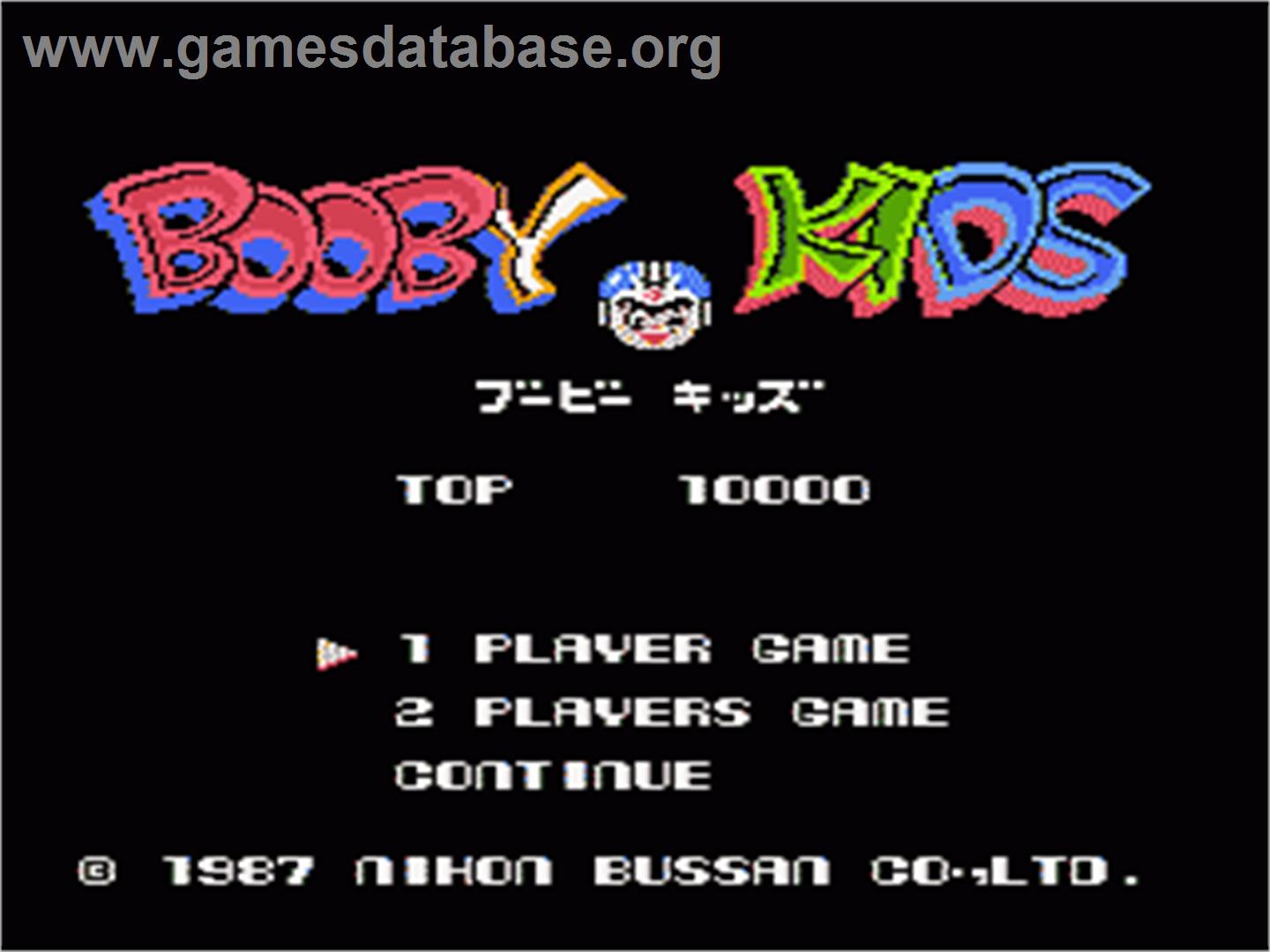 Booby Kids - Nintendo NES - Artwork - Title Screen