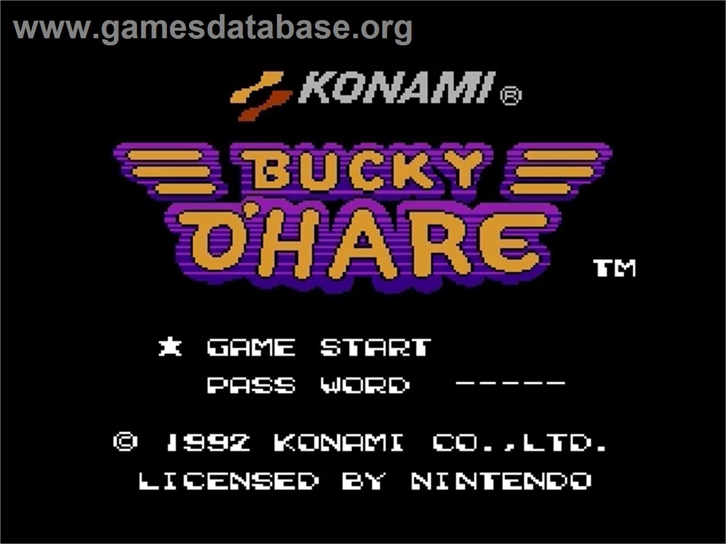 Bucky O'Hare - Nintendo NES - Artwork - Title Screen