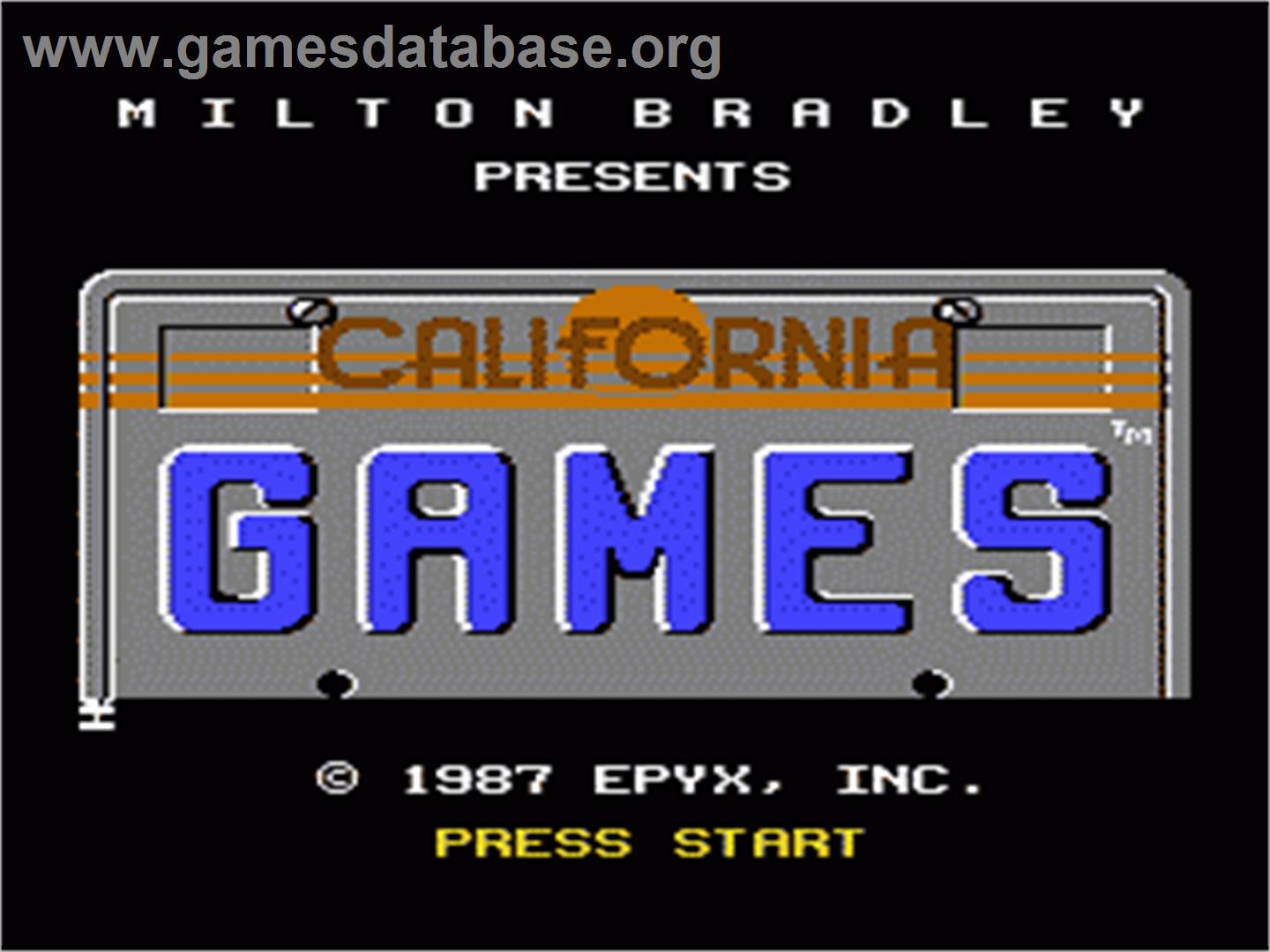 California Games - Nintendo NES - Artwork - Title Screen