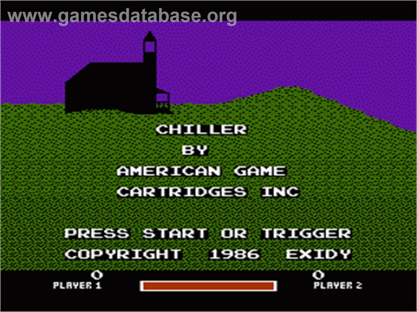 Chiller - Nintendo NES - Artwork - Title Screen