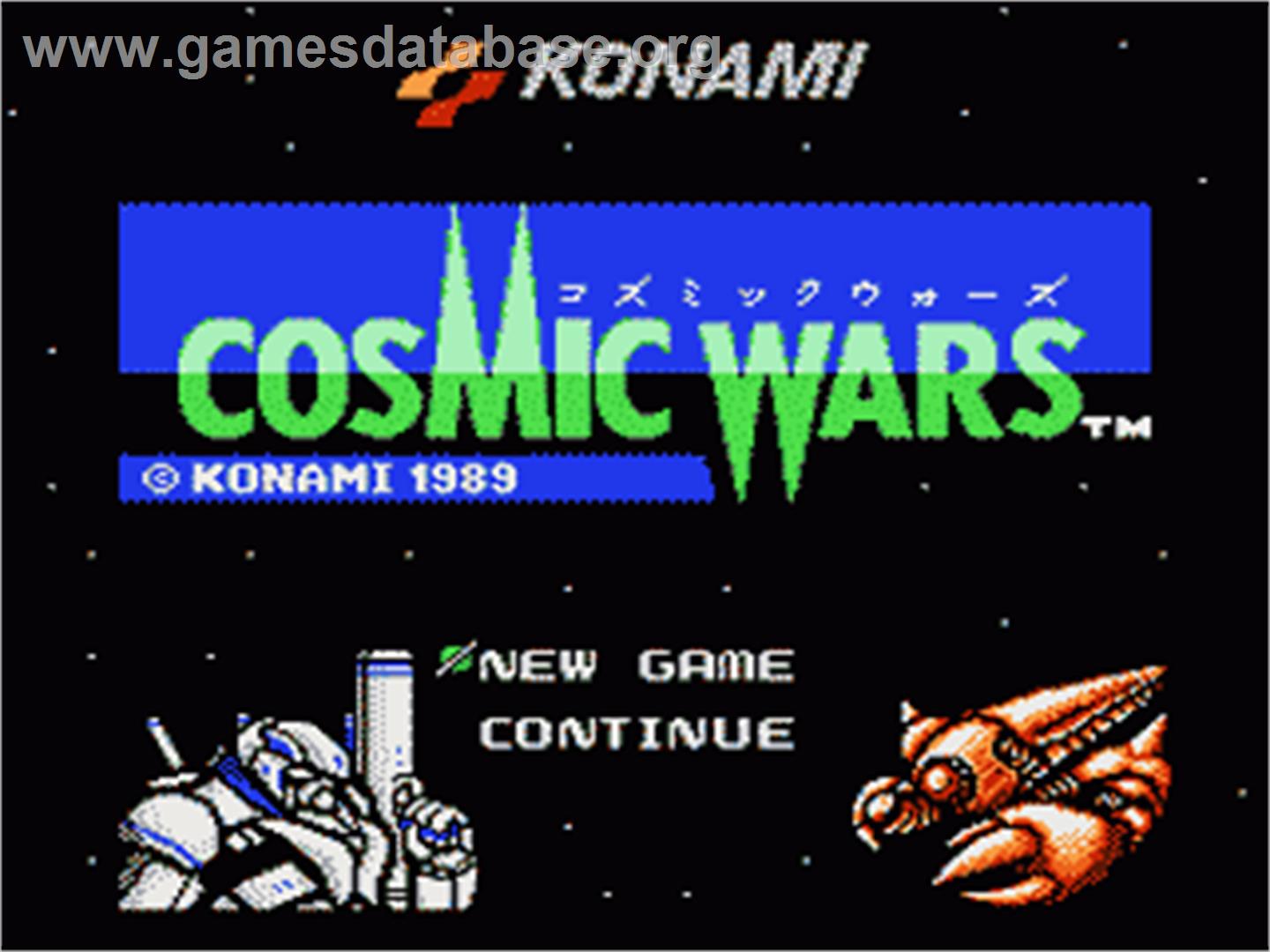 Cosmic Wars - Nintendo NES - Artwork - Title Screen
