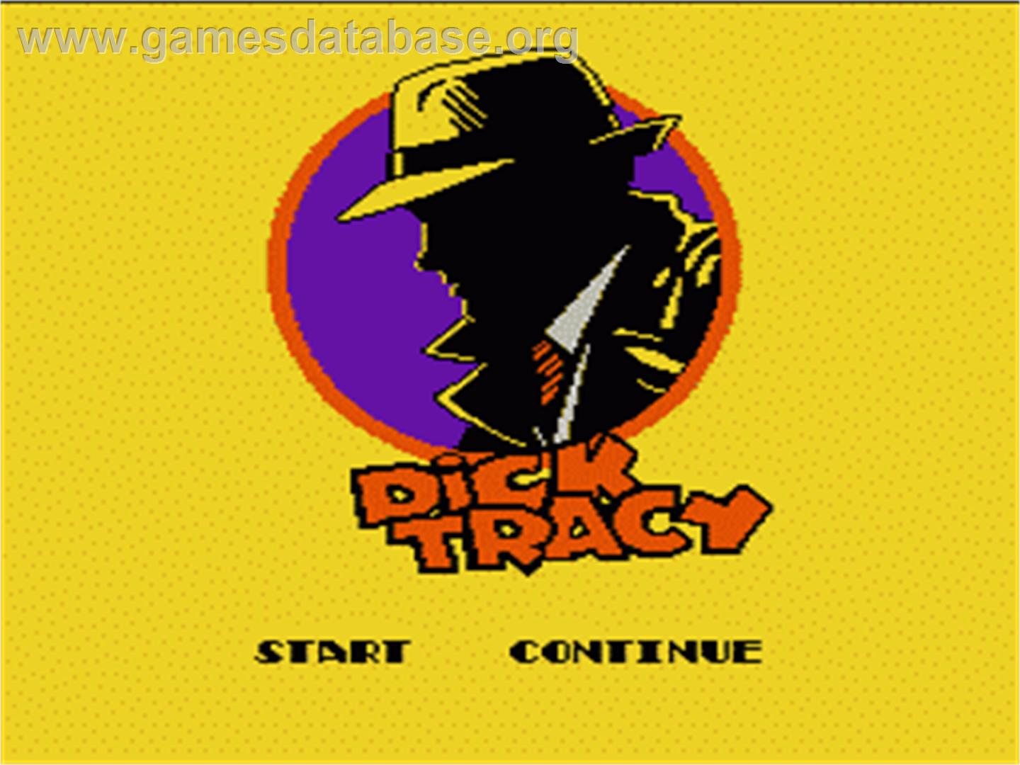 Dick Tracy - Nintendo NES - Artwork - Title Screen