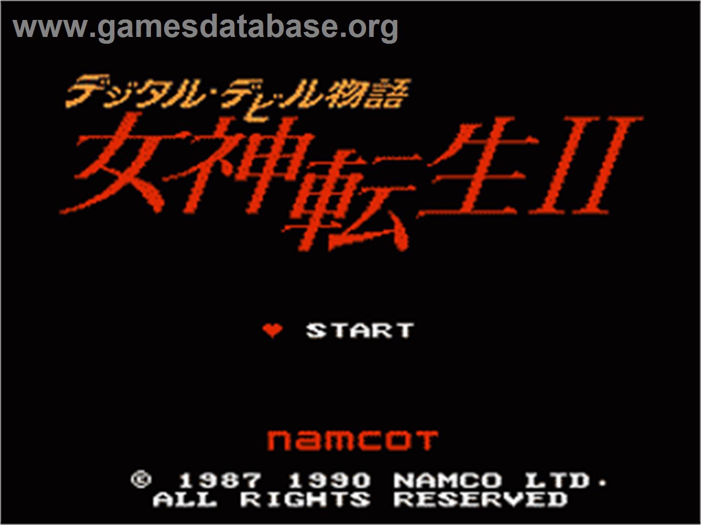 Digital Devil Monogatari: Megami Tensei 2 - Nintendo NES - Artwork - Title Screen