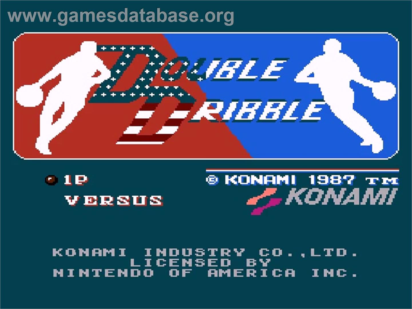 Double Dribble - Nintendo NES - Artwork - Title Screen