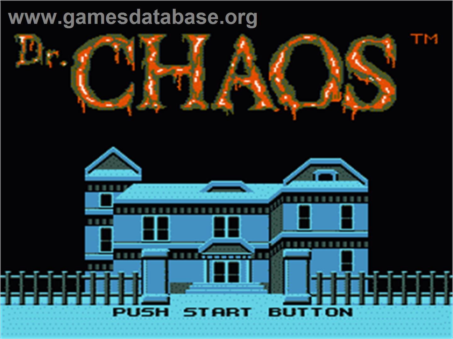 Dr. Chaos - Nintendo NES - Artwork - Title Screen