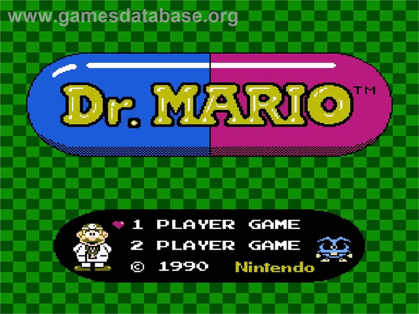 Dr. Mario - Nintendo NES - Artwork - Title Screen