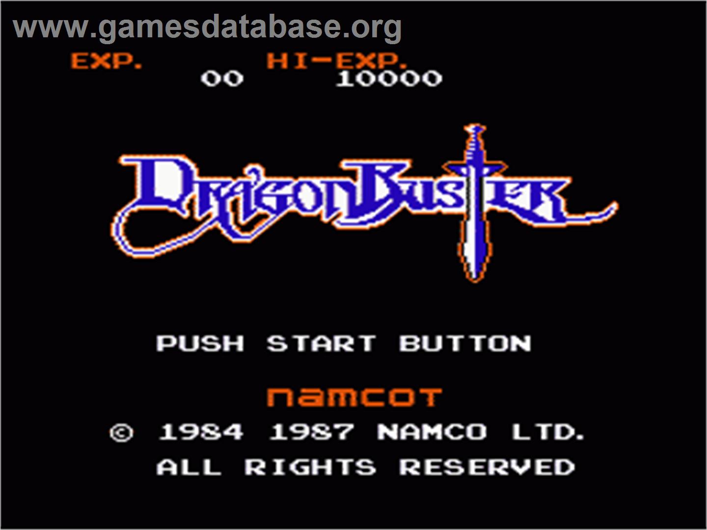 Dragon Buster - Nintendo NES - Artwork - Title Screen