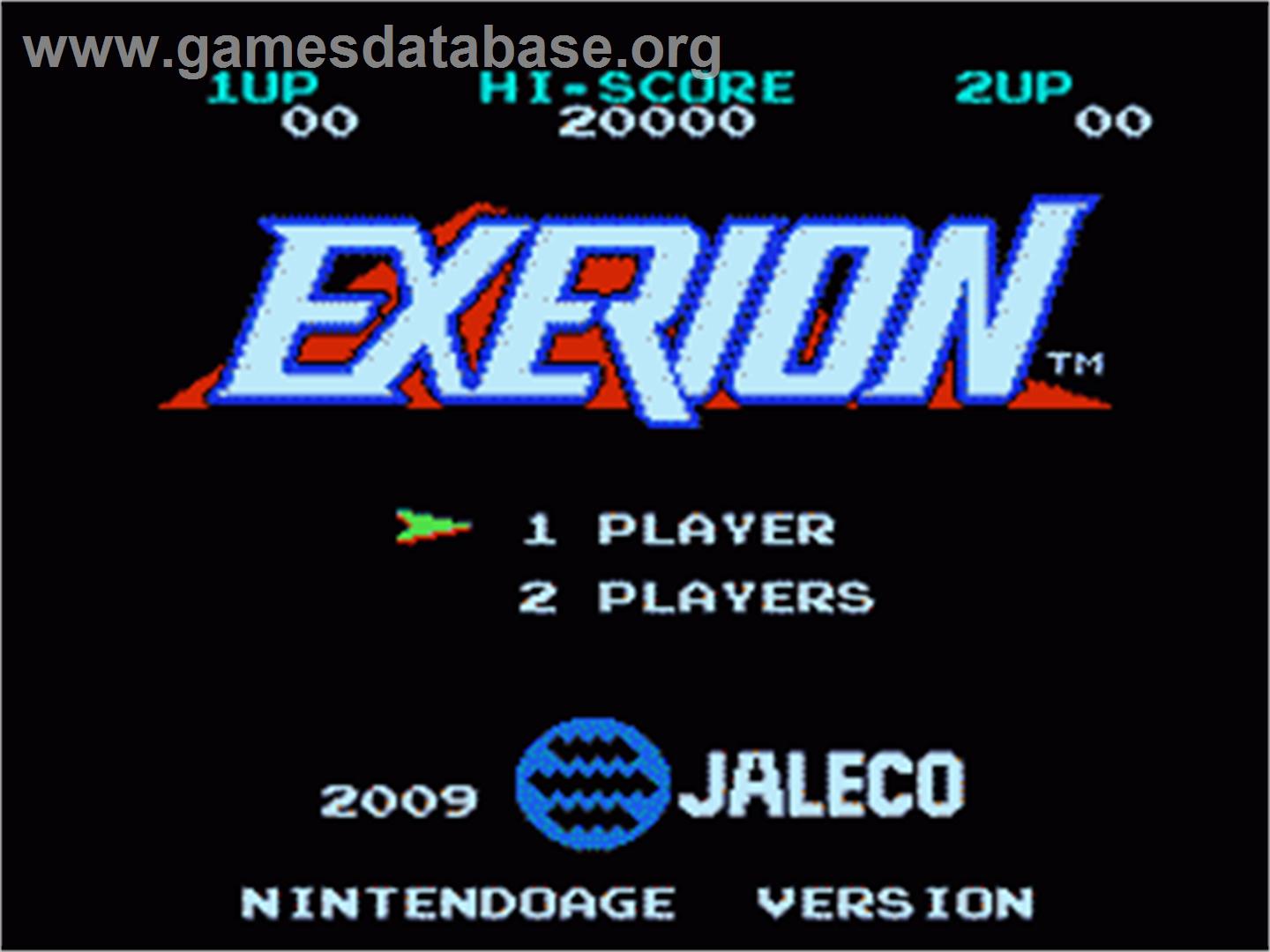 Exerion - Nintendo NES - Artwork - Title Screen