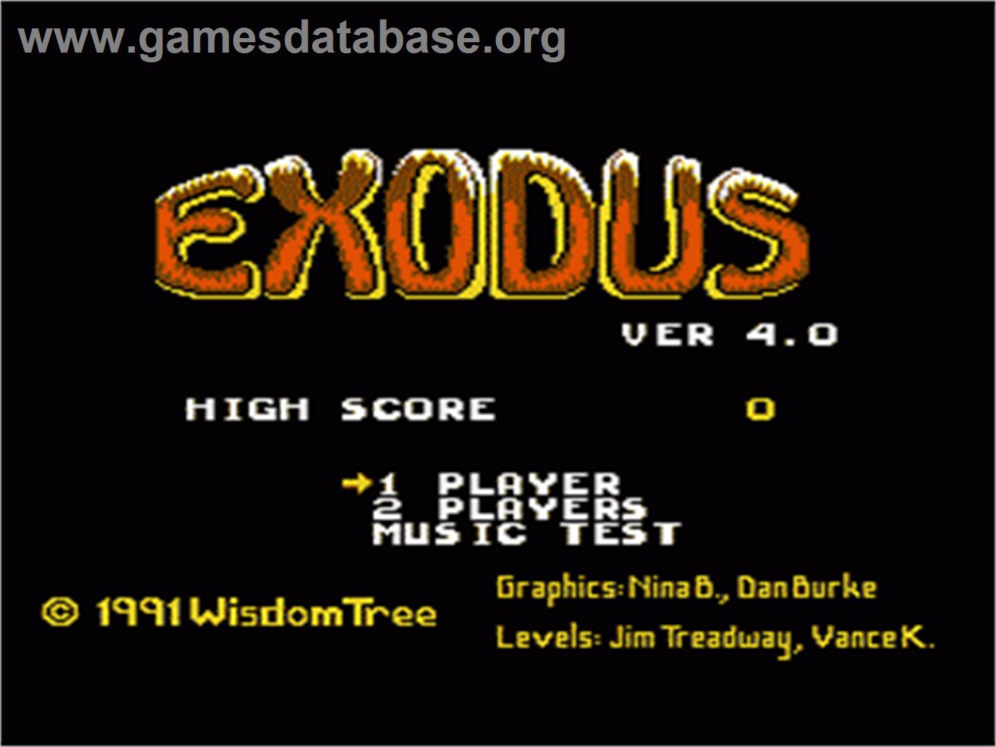 Exodus: Journey to the Promised Land - Nintendo NES - Artwork - Title Screen
