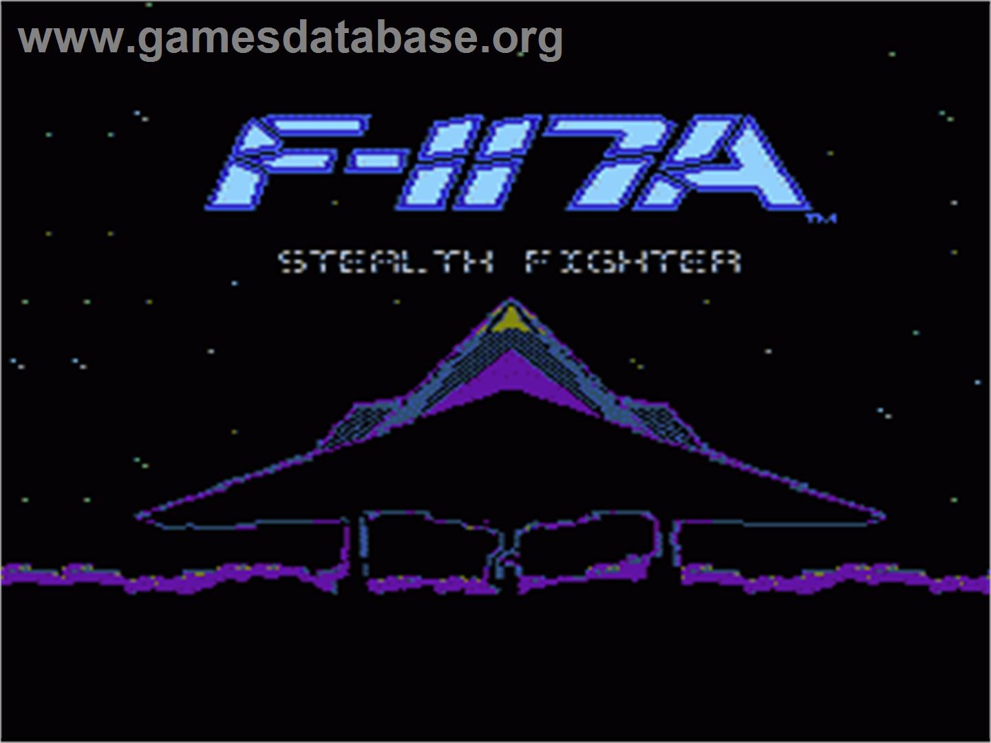 F-117A Stealth Fighter - Nintendo NES - Artwork - Title Screen