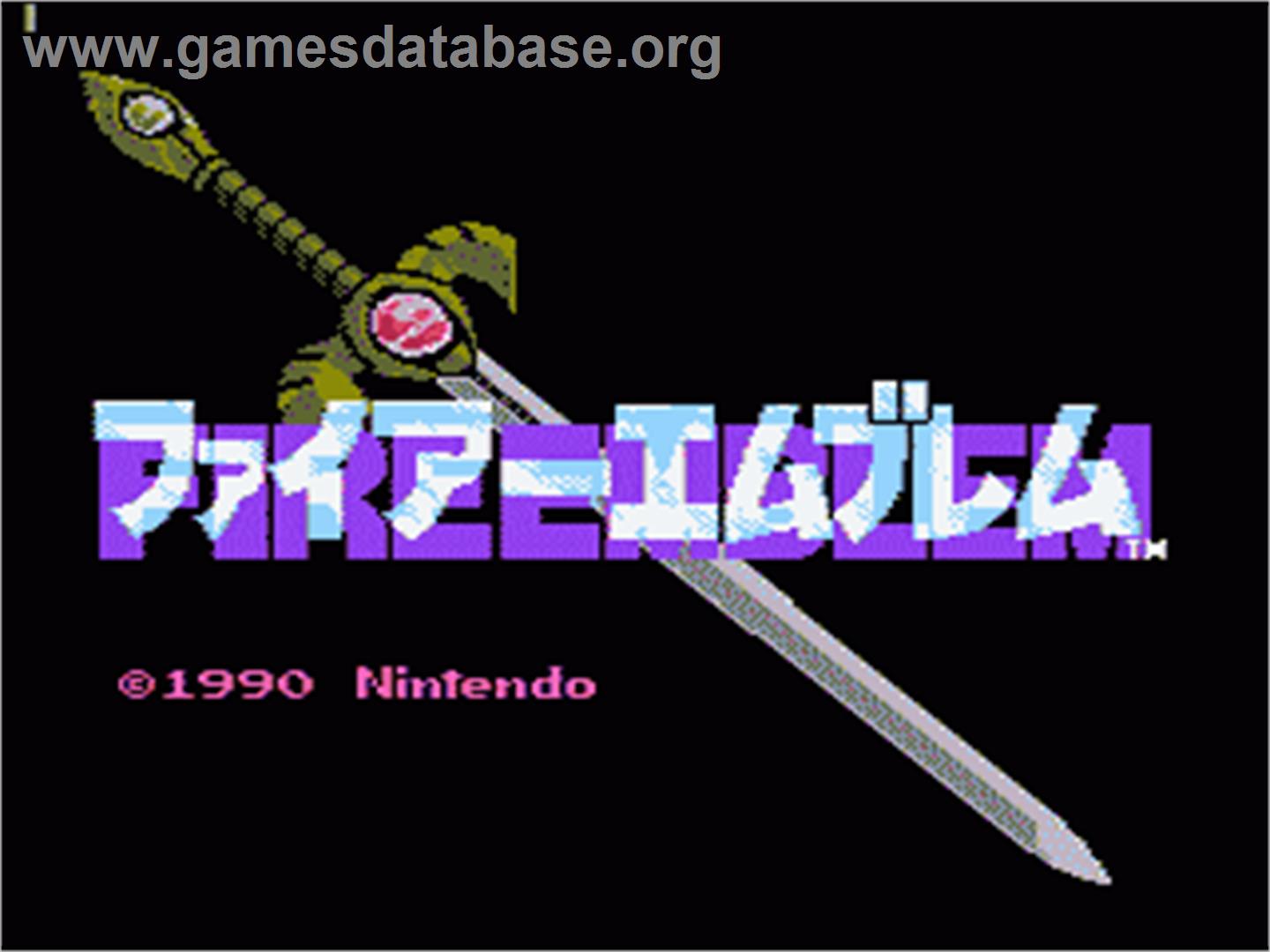 Fire Emblem - Nintendo NES - Artwork - Title Screen