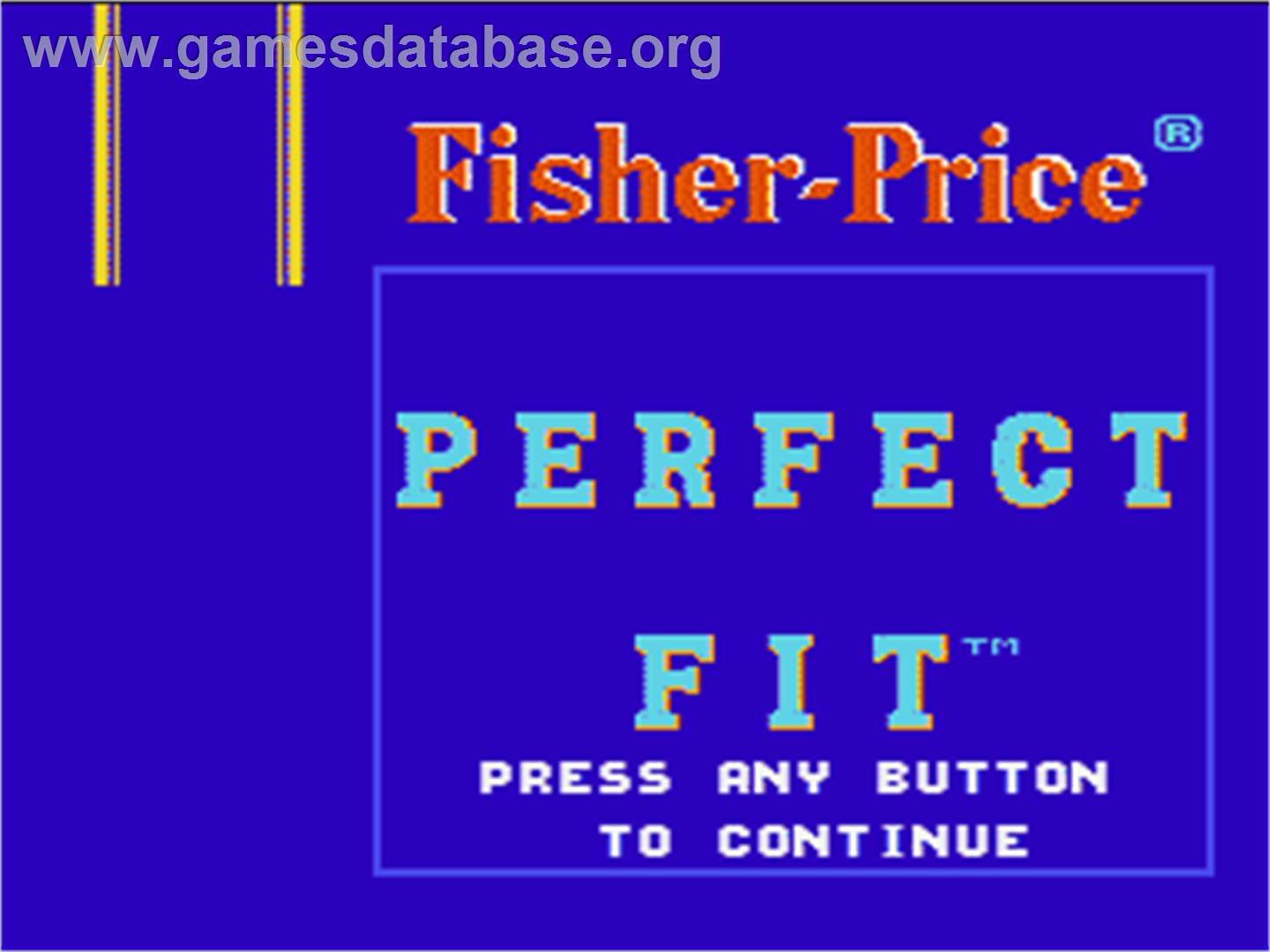 Fisher-Price: Perfect Fit - Nintendo NES - Artwork - Title Screen