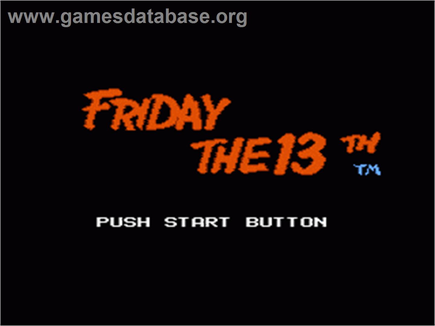 Friday the 13th - Nintendo NES - Artwork - Title Screen