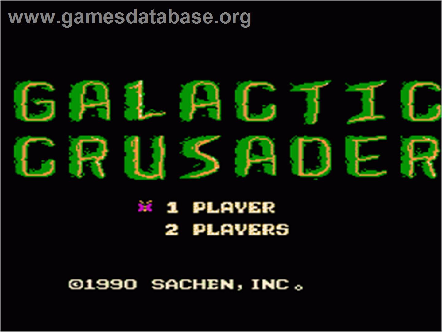 Galactic Crusader - Nintendo NES - Artwork - Title Screen
