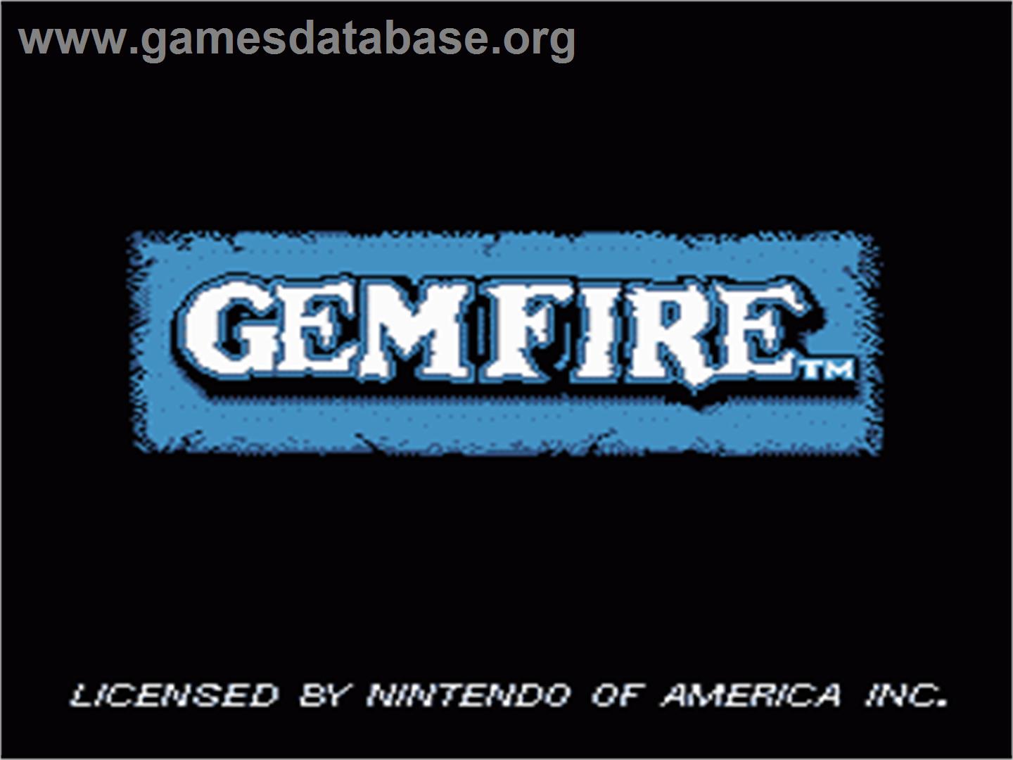 Gemfire - Nintendo NES - Artwork - Title Screen