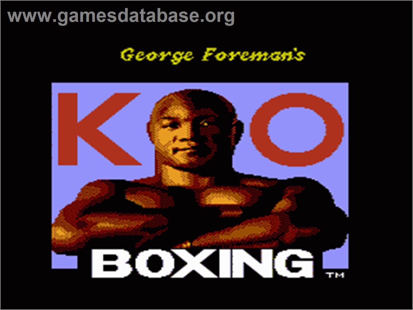 George Foreman's KO Boxing - Nintendo NES - Artwork - Title Screen