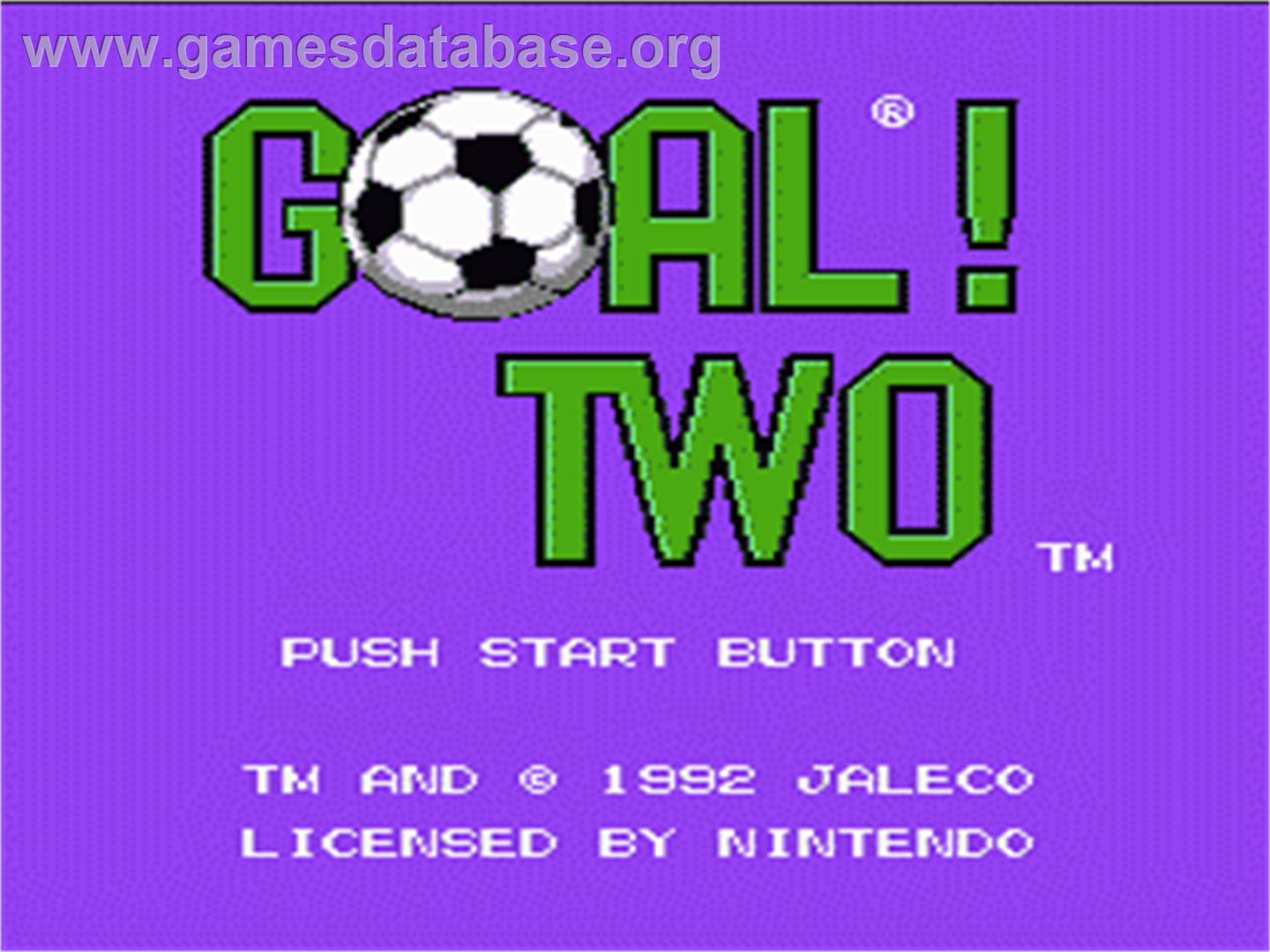 Goal! Two - Nintendo NES - Artwork - Title Screen