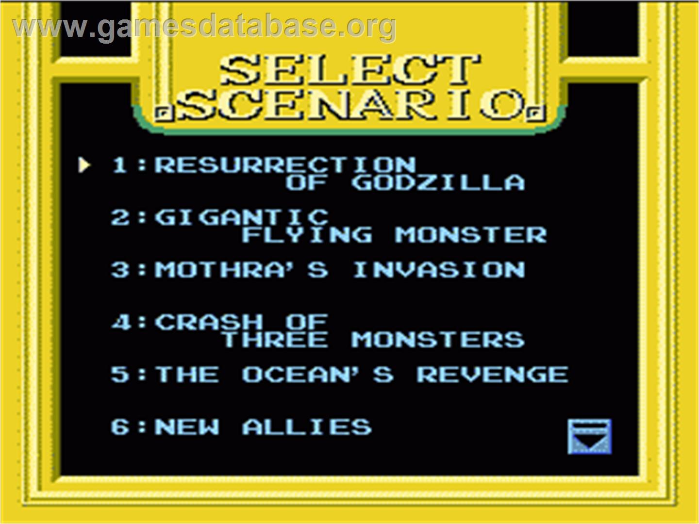 Godzilla 2: War of the Monsters - Nintendo NES - Artwork - Title Screen