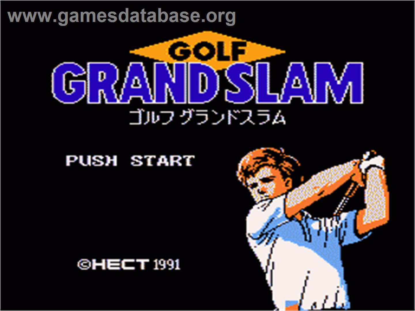 Golf Grand Slam - Nintendo NES - Artwork - Title Screen