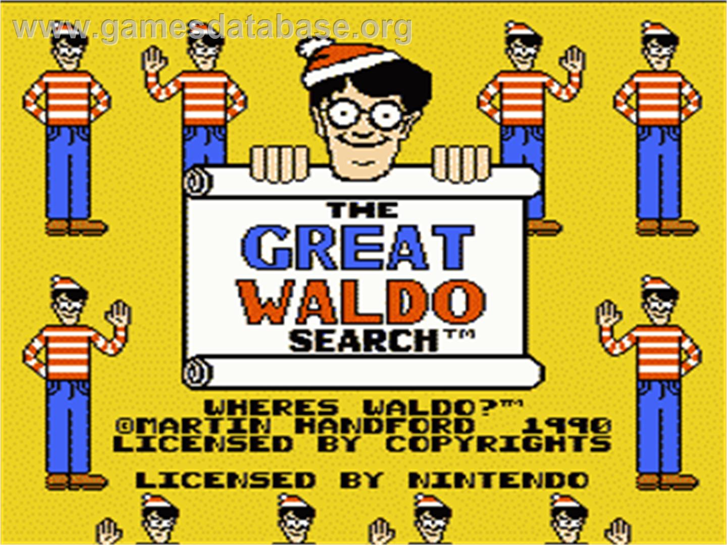 Great Waldo Search - Nintendo NES - Artwork - Title Screen