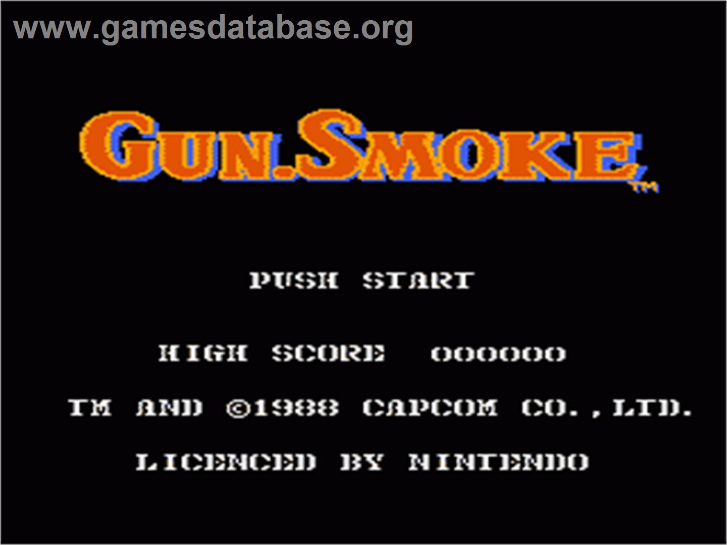 Gun.Smoke - Nintendo NES - Artwork - Title Screen