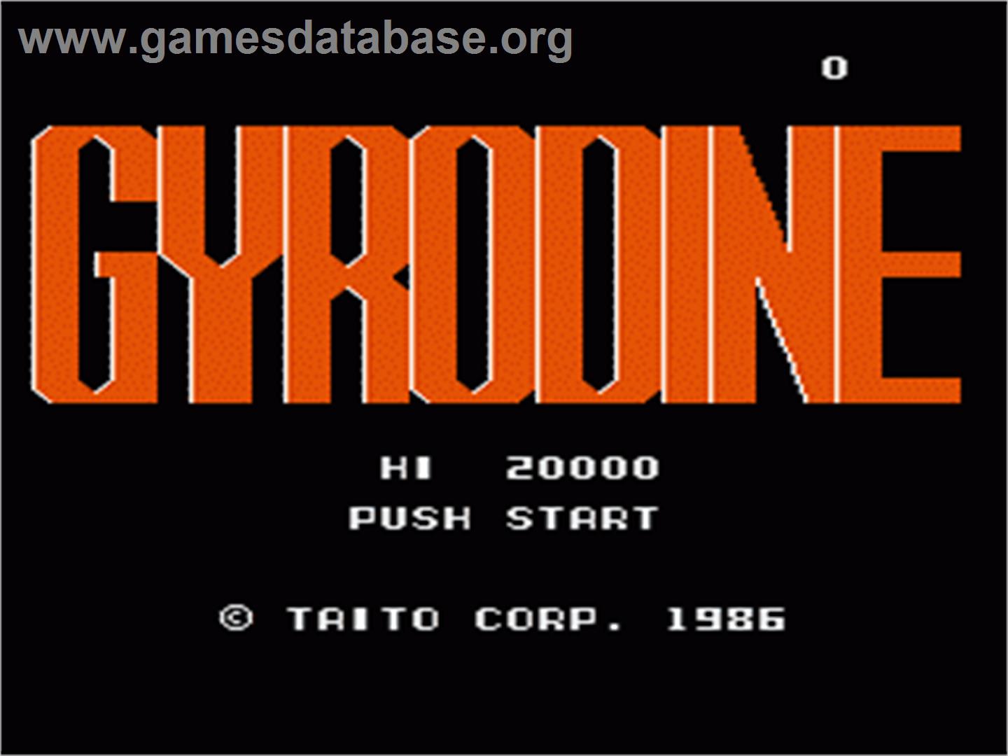 Gyrodine - Nintendo NES - Artwork - Title Screen