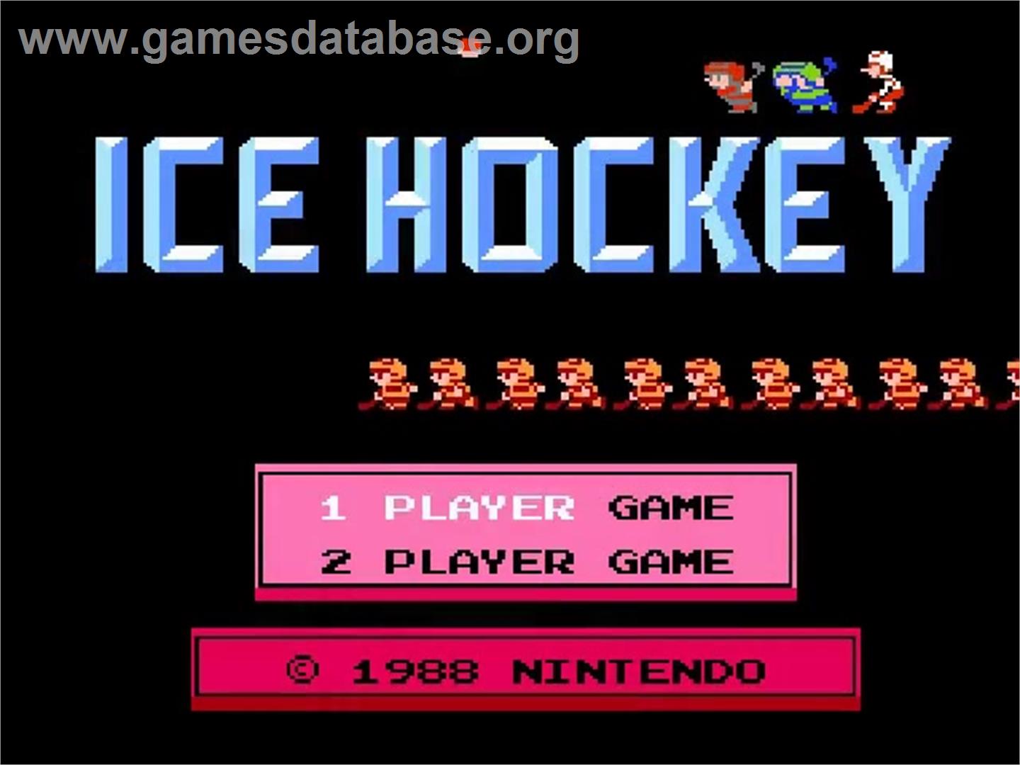 Ice Hockey - Nintendo NES - Artwork - Title Screen