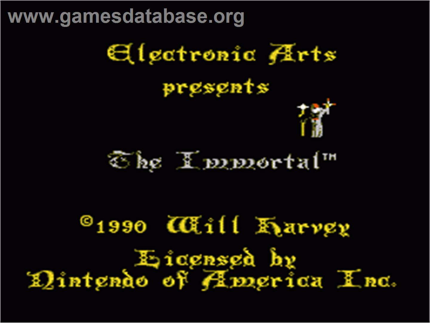 Immortal - Nintendo NES - Artwork - Title Screen