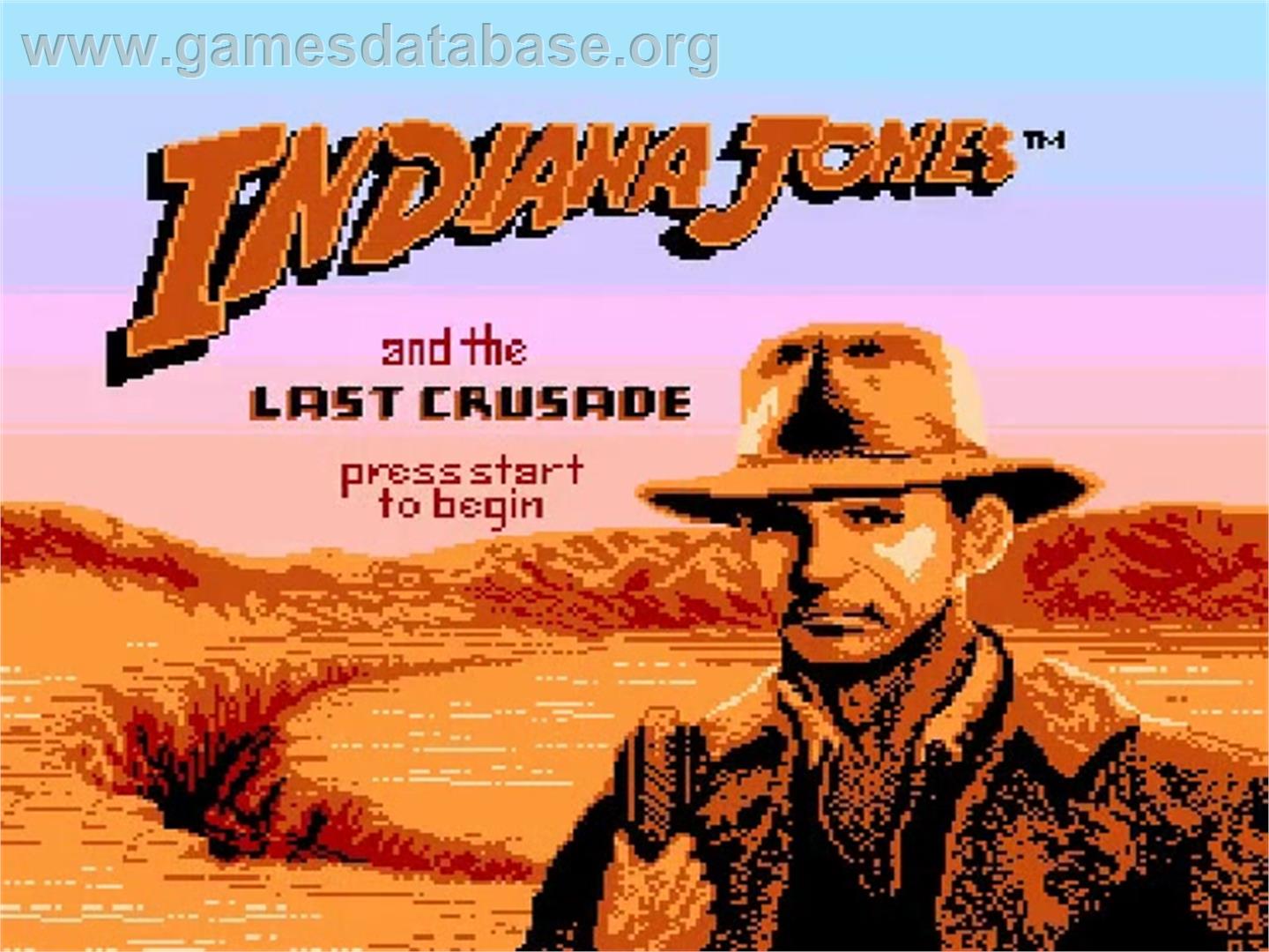 Indiana Jones and the Last Crusade - Nintendo NES - Artwork - Title Screen