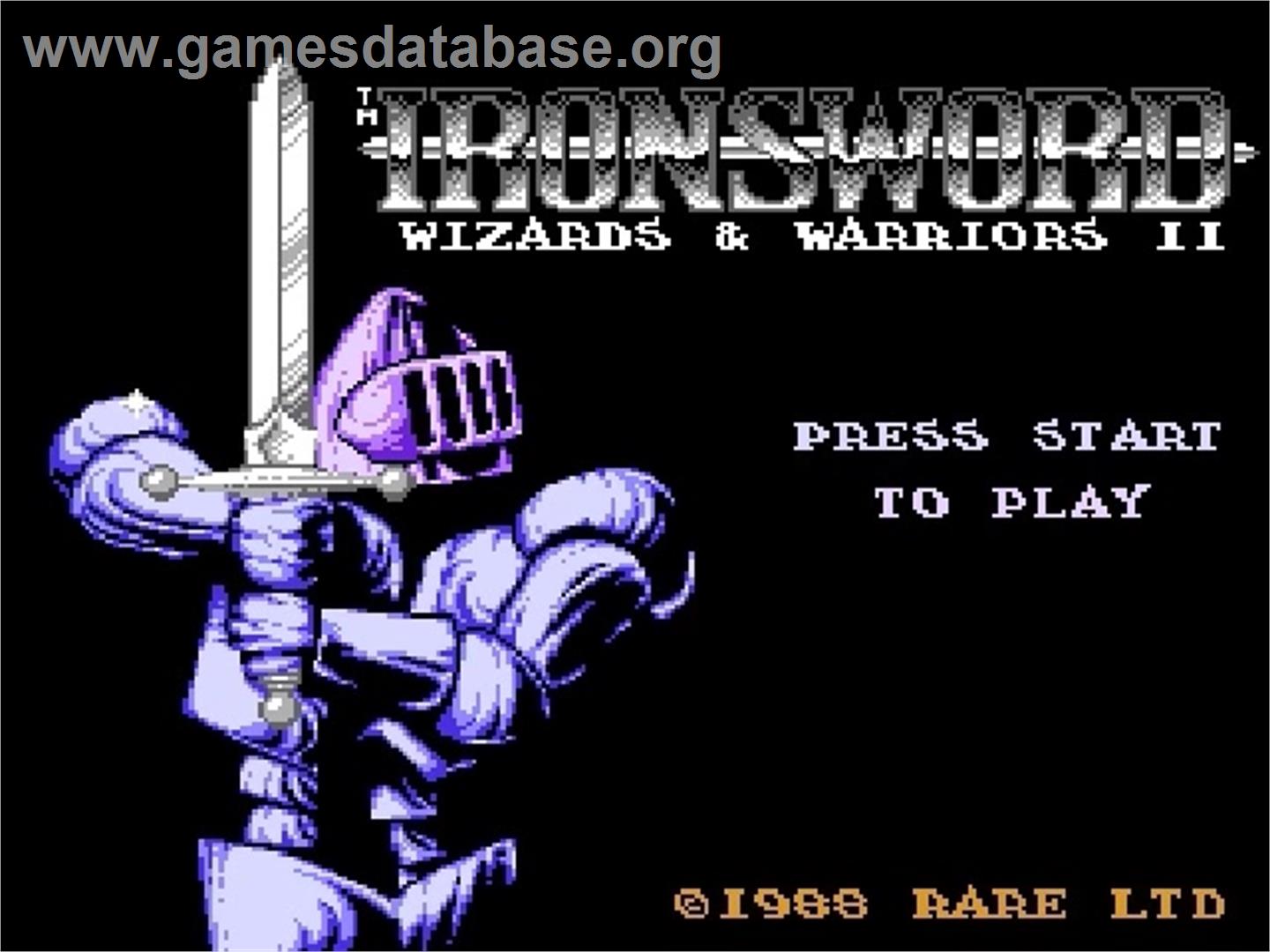 Ironsword: Wizards & Warriors 2 - Nintendo NES - Artwork - Title Screen
