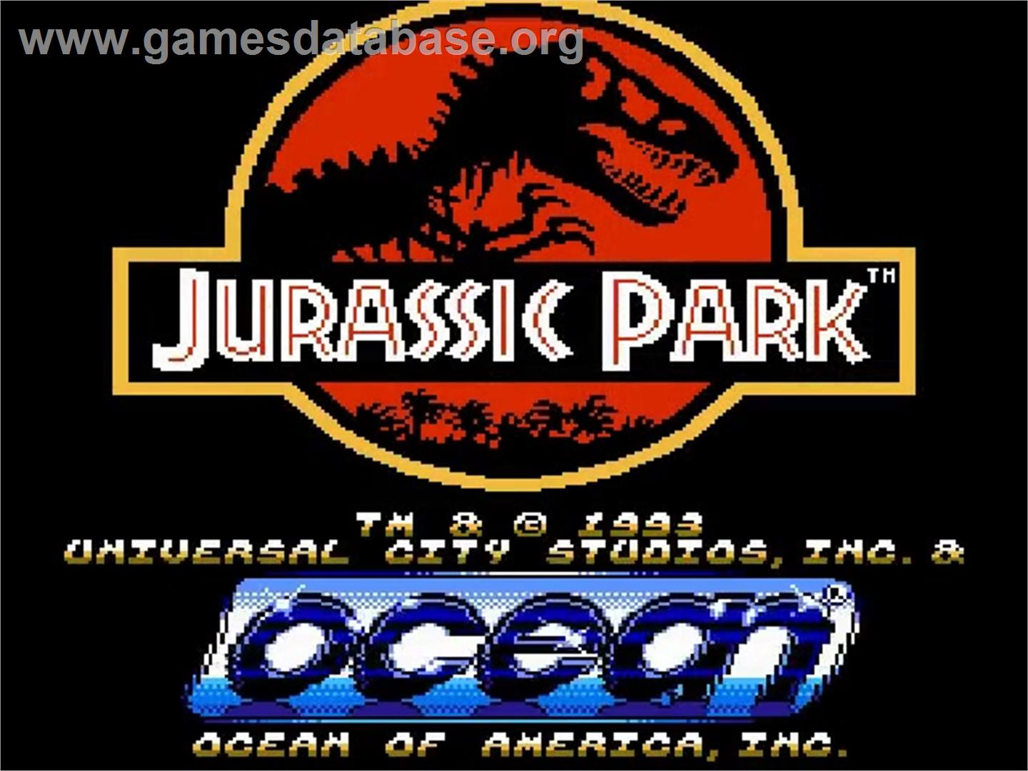 Jurassic Park - Nintendo NES - Artwork - Title Screen