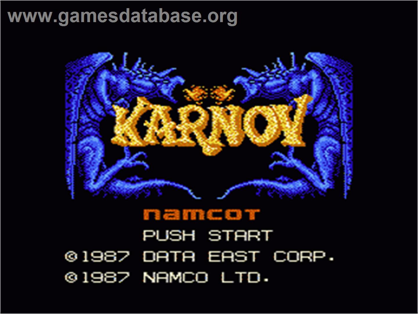 Karnov - Nintendo NES - Artwork - Title Screen