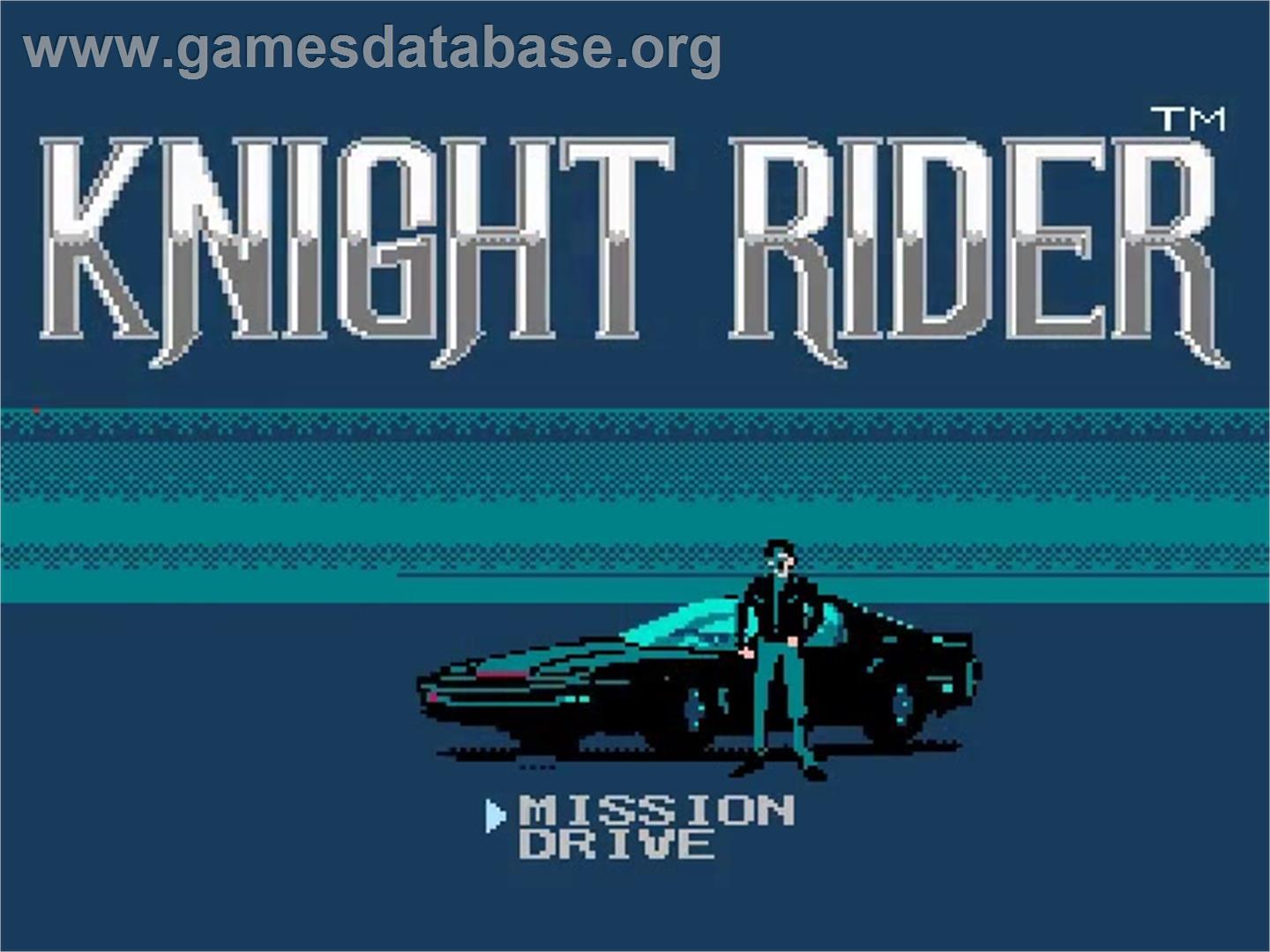 Knight Rider - Nintendo NES - Artwork - Title Screen
