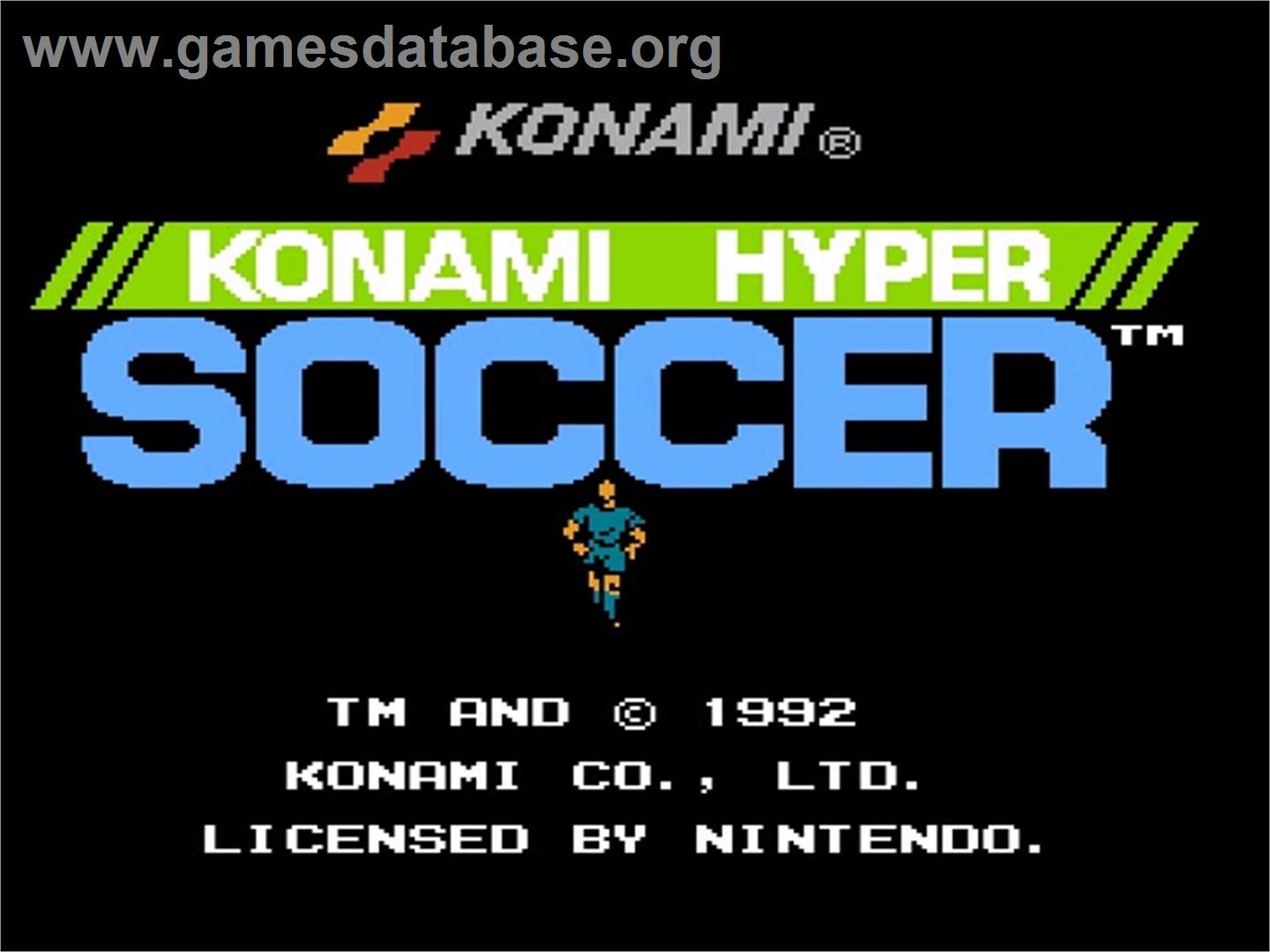 Konami Hyper Soccer - Nintendo NES - Artwork - Title Screen
